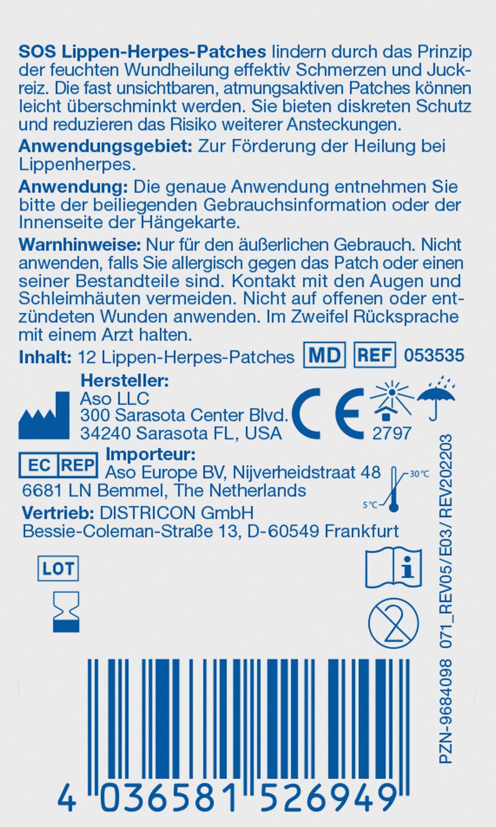 Produktbild SOS Lippen-Herpes-Patch 2 von 3