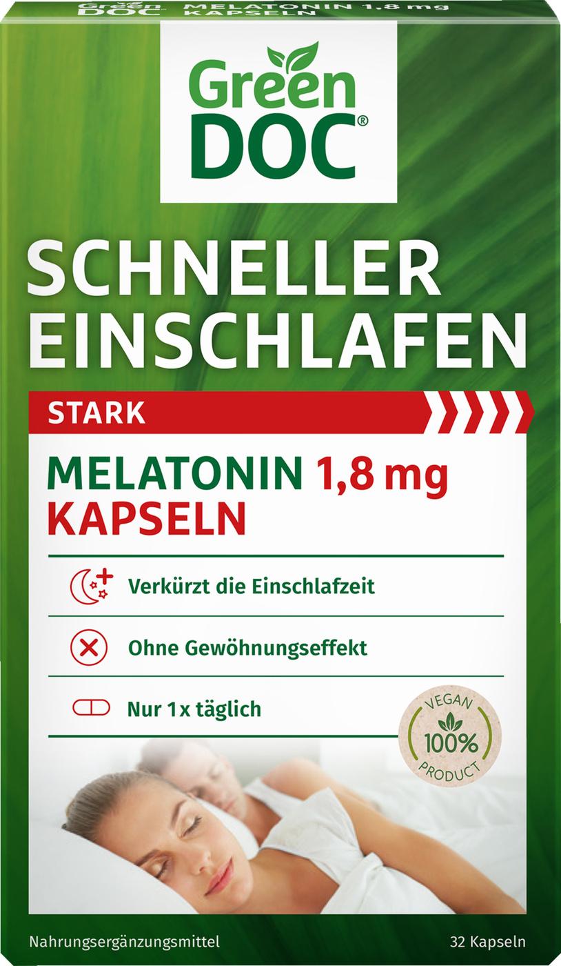 GreenDoc Melatonin Kapseln stark 1,8mg