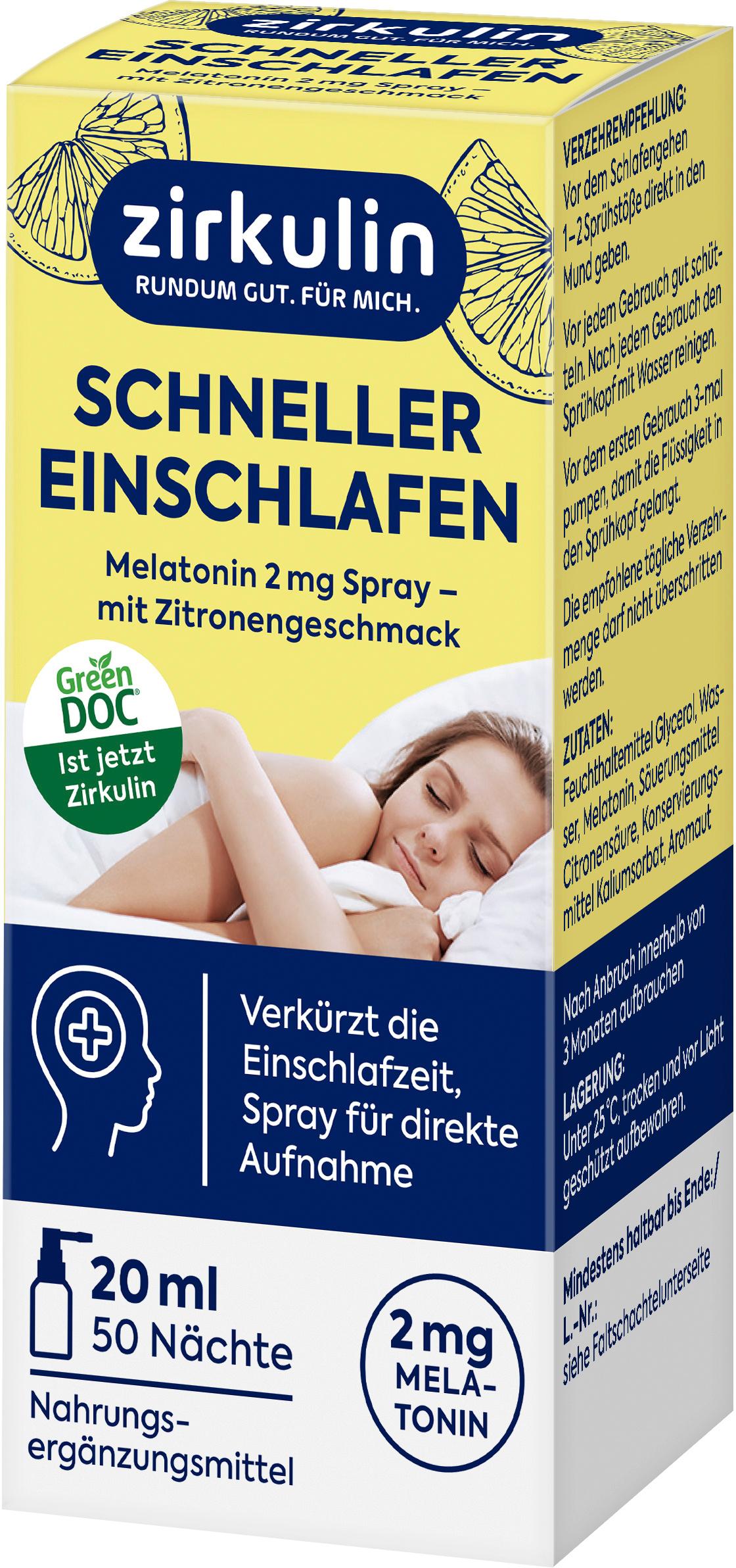 Produktbild Zirkulin Schneller einschlafen Melatonin Spray 3 von 6