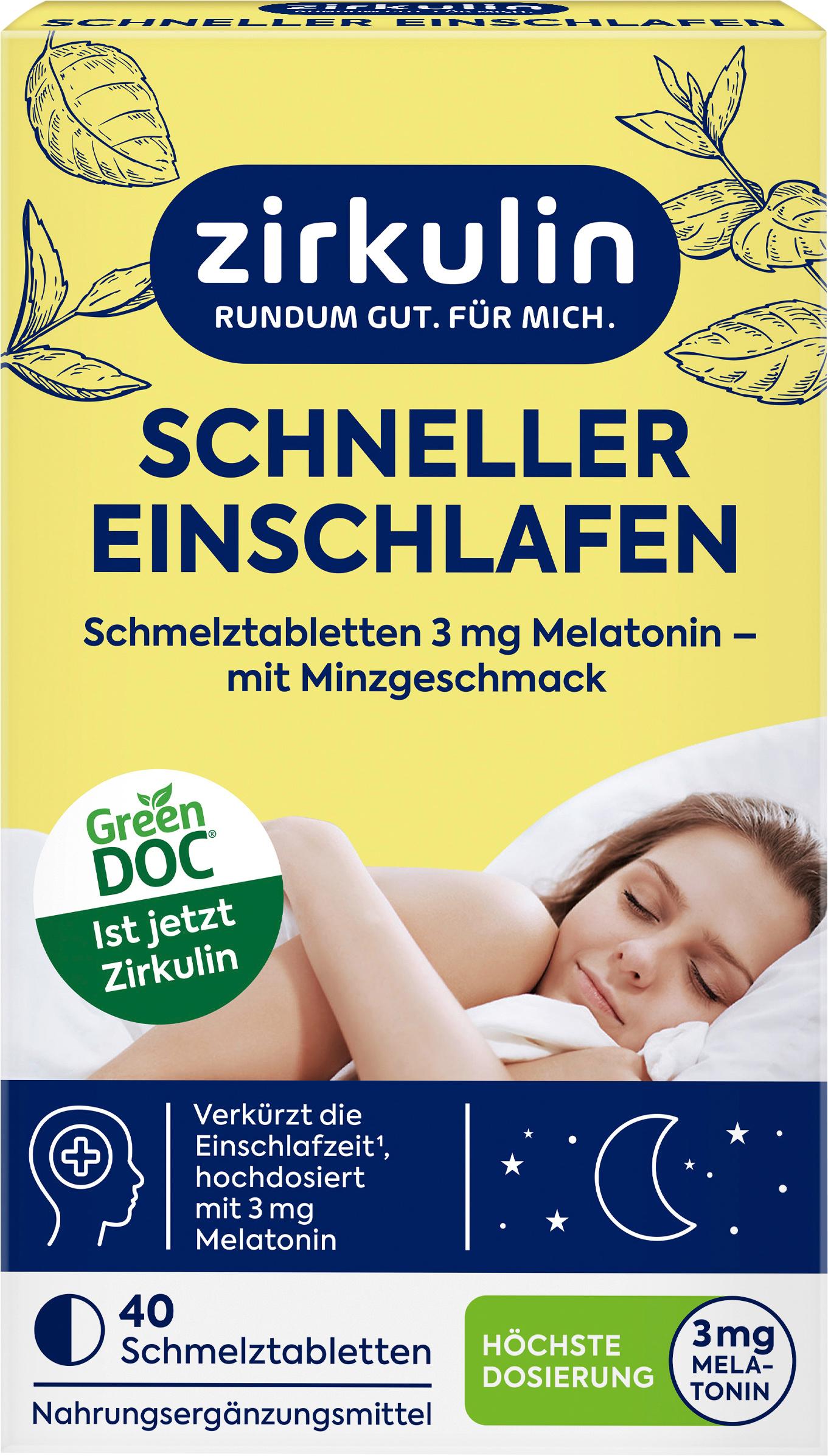 Zirkulin Schneller einschlafen Melatonin Schmelztabletten