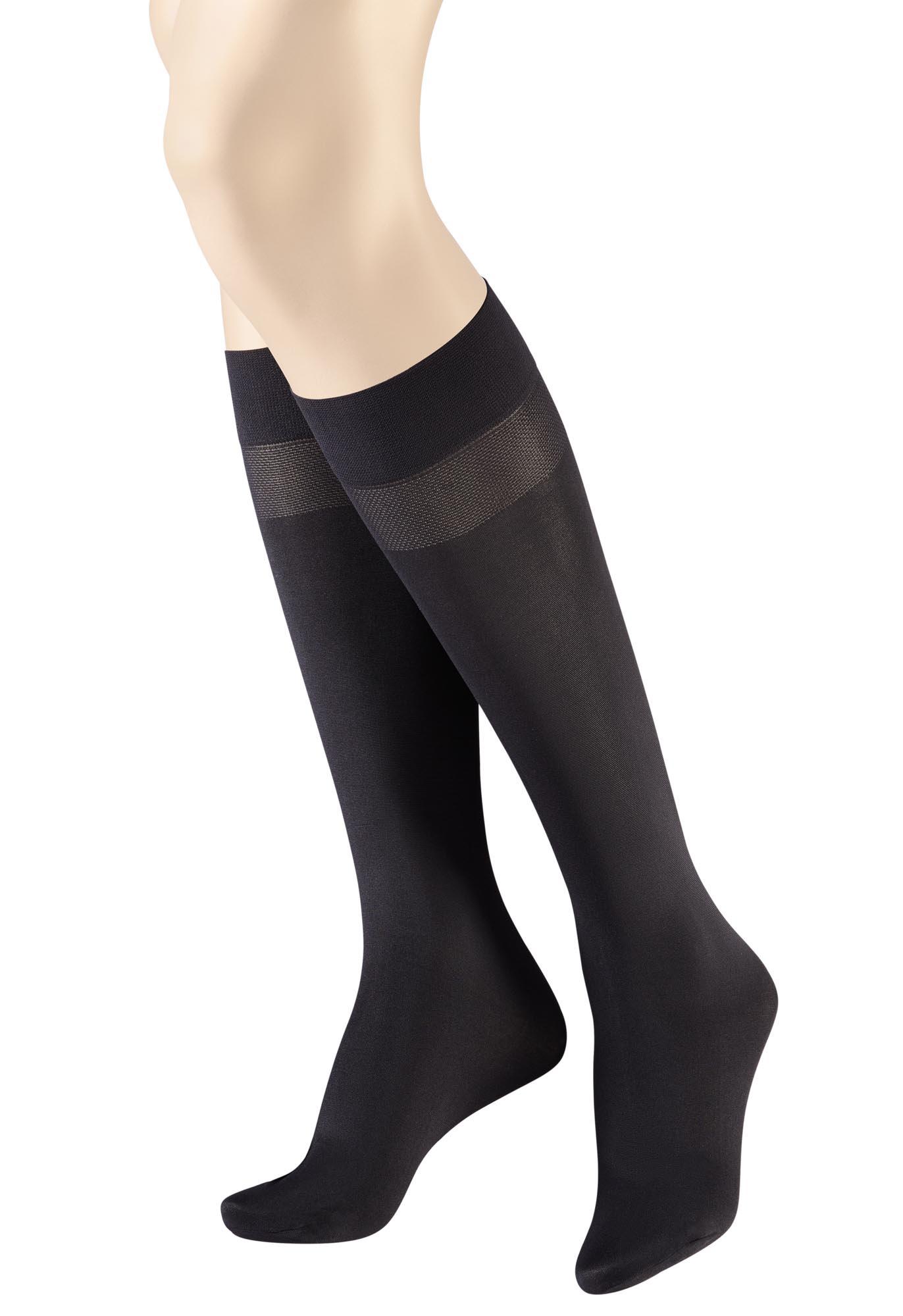 Hudson Damen Kniestrümpfe Simply 40 DEN 2er Pack