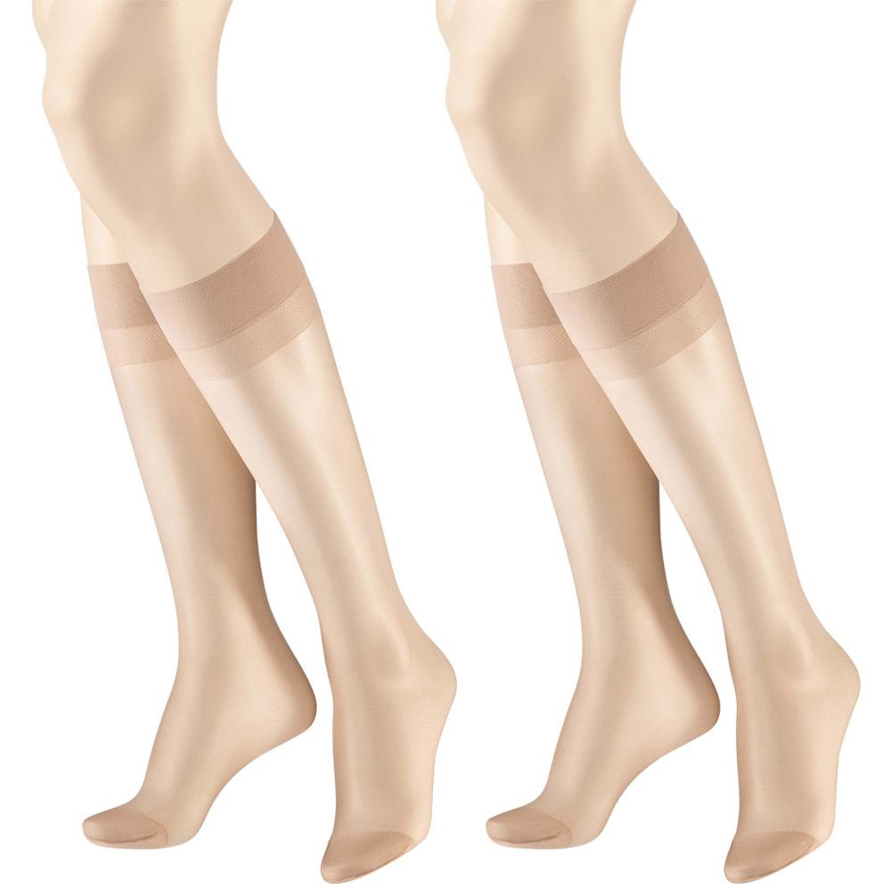 Hudson Damen Kniestrümpfe Lilly Lafina 15 DEN 2er Pack