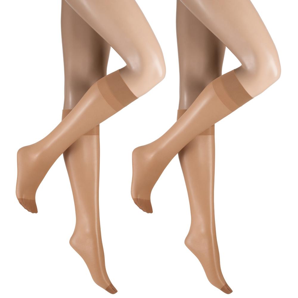 Hudson Damen Kniestrümpfe Lilly Lafina 15 DEN 2er Pack