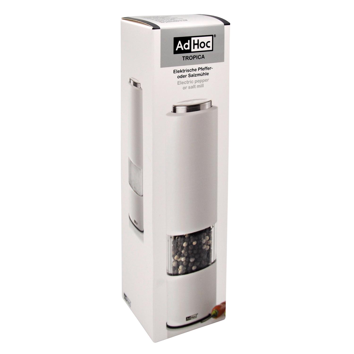 Produktbild AdHoc Elektrische Pfeffer oder Salzmühle TROPICA weiß 2 von 4
