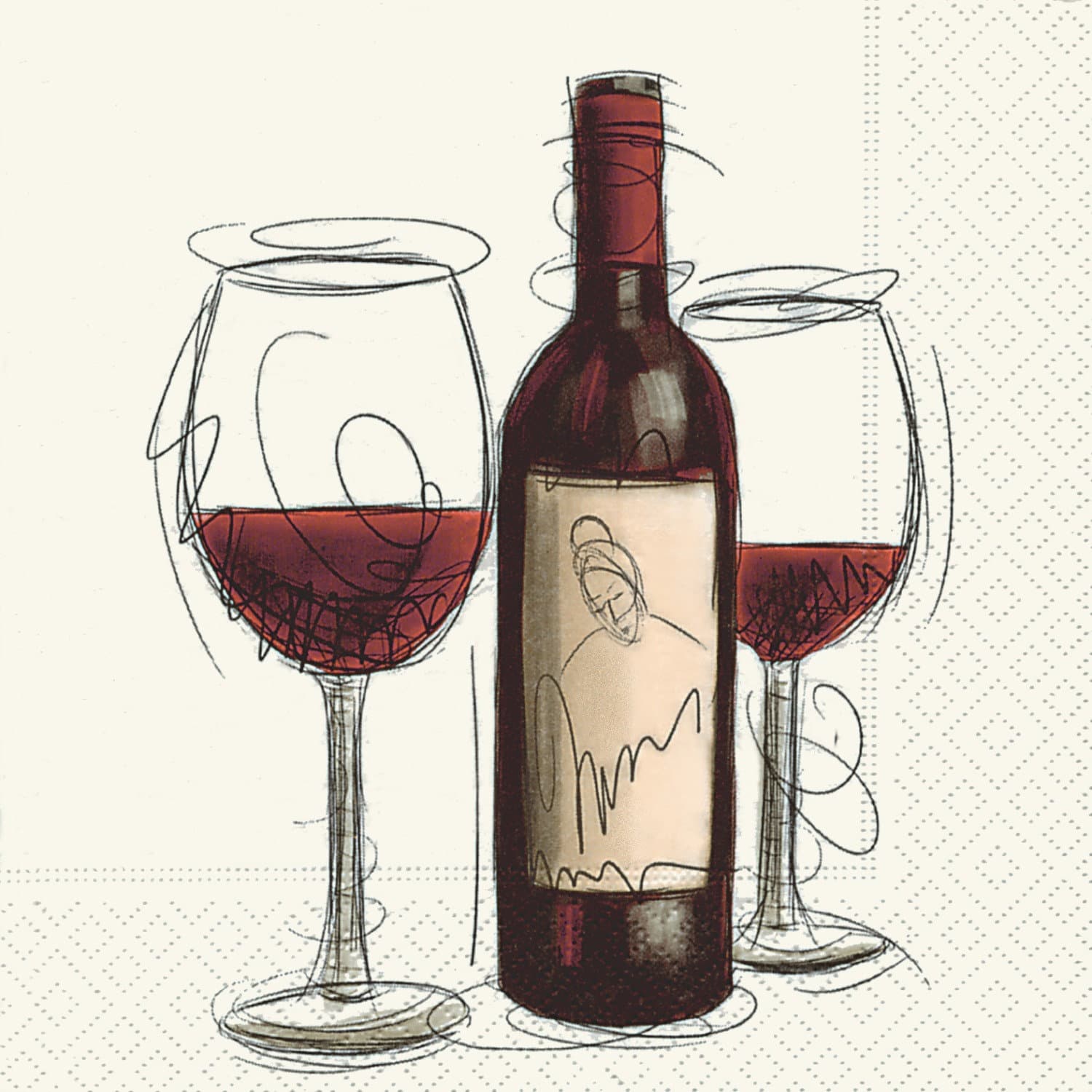 Paper + Design Servietten Vino Rosso 33x33cm