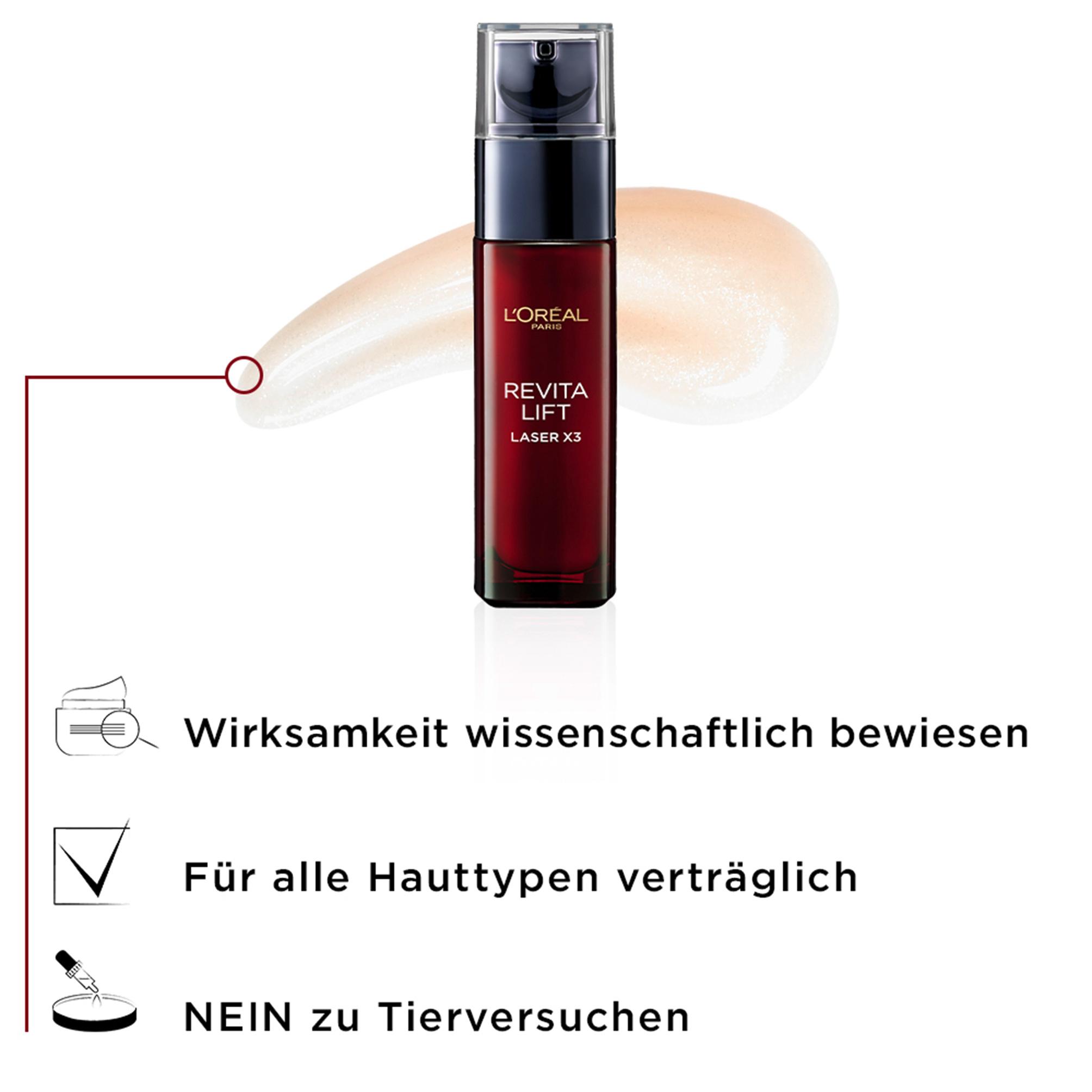 Produktbild L'Oréal Paris Dermo Revitalift Laser x3 Serum Anti Age - Straffendes Anti-Aging-Serum mit Hyaluronsäure und Vitamin C 8 von 12