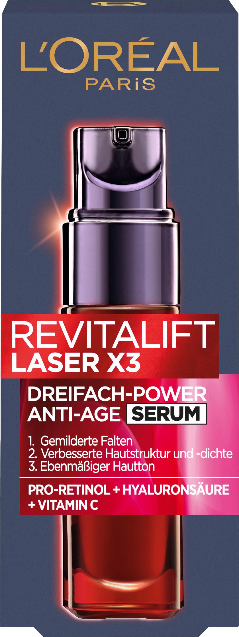 Produktbild L'Oréal Paris Dermo Revitalift Laser x3 Serum Anti Age - Straffendes Anti-Aging-Serum mit Hyaluronsäure und Vitamin C 11 von 12