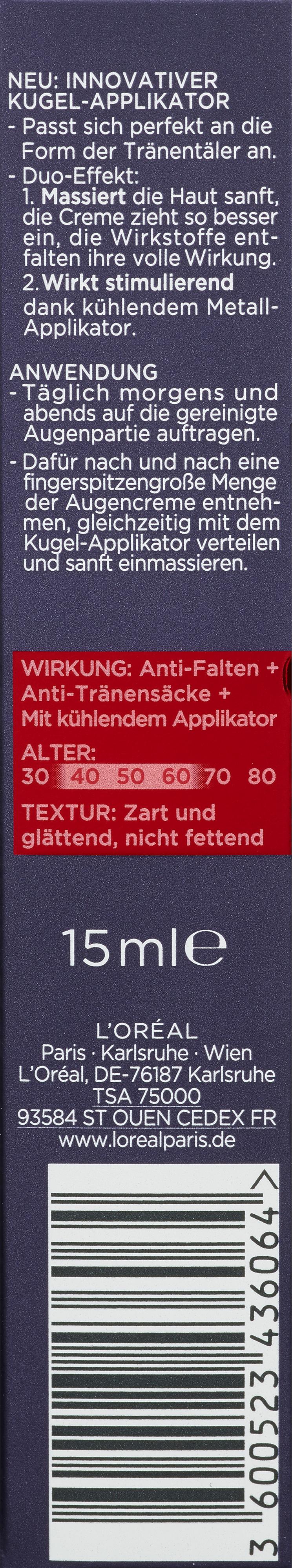 Produktbild L'Oréal Paris Revitalift Laser X3 Augencreme - Straffende Wirkung für gemilderte Falten und intensive Feuchtigkeit 6 von 6