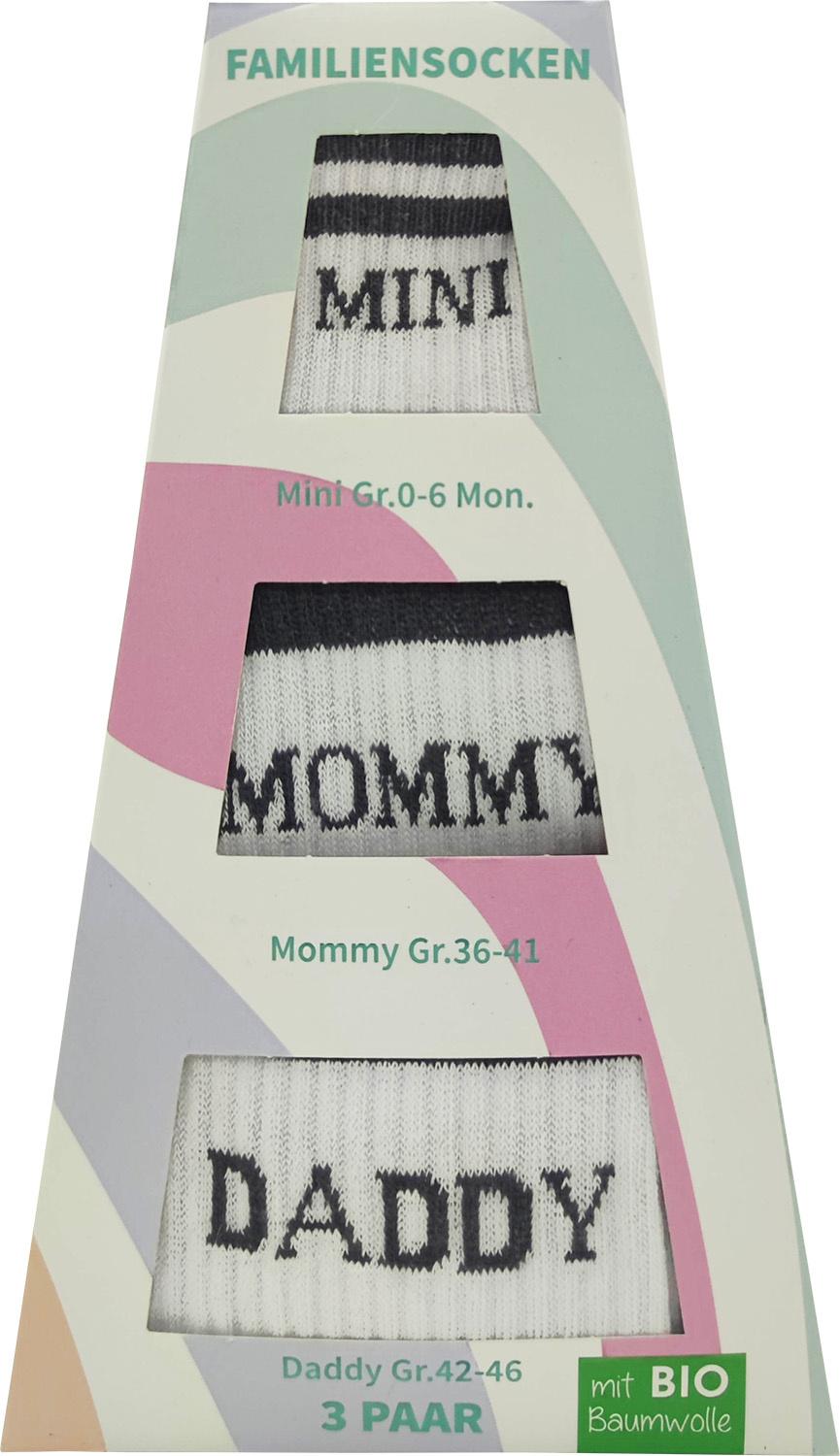 Familiensocken in Geschenkverpackung 3 Paar