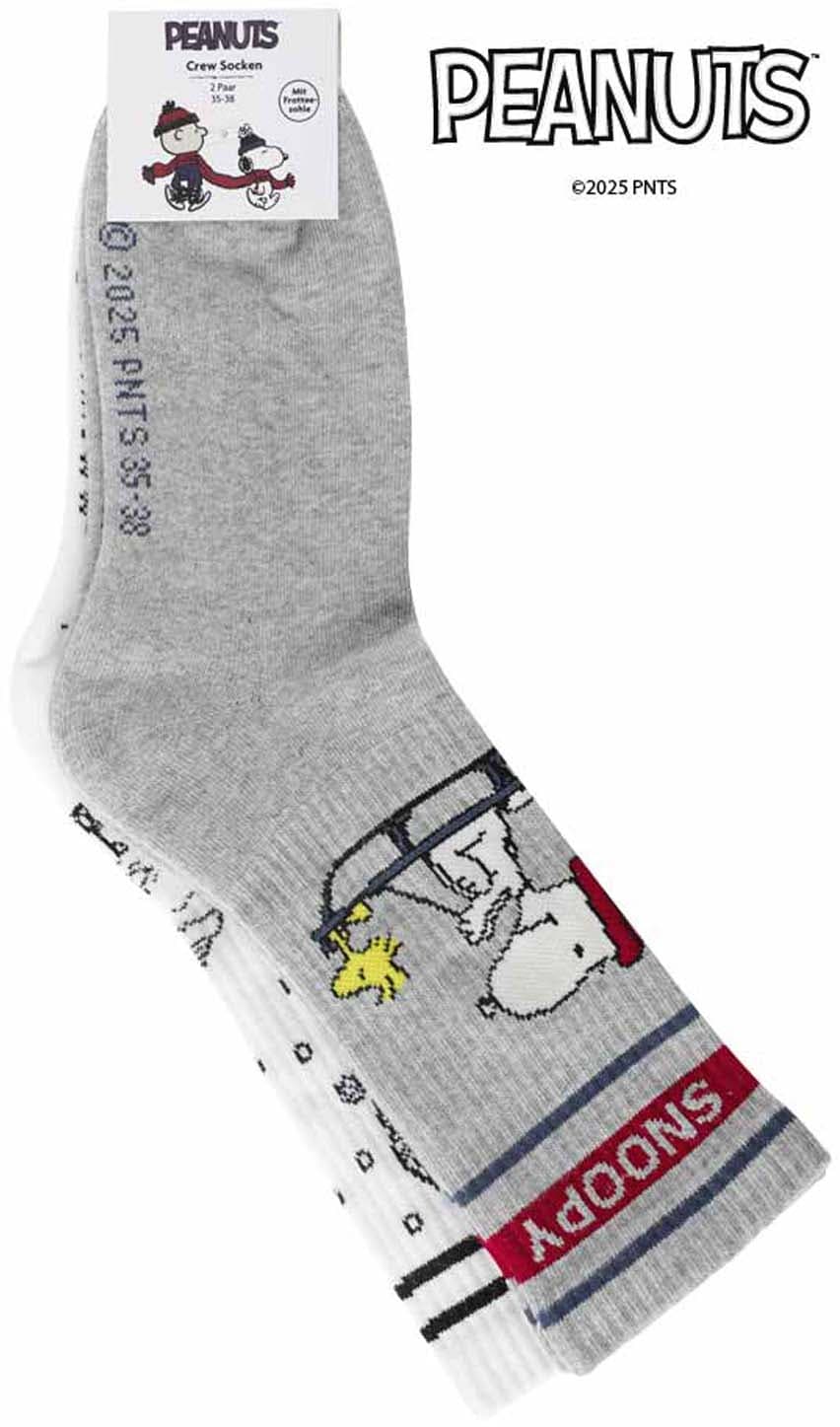 Peanuts Unisex Crew Socken Snoopy 2er Pack