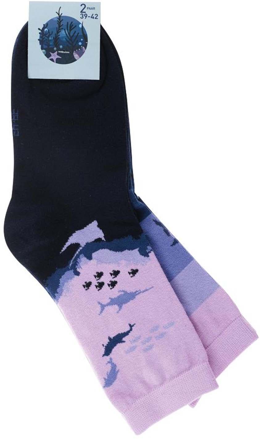 Damen Socken Unterwasserwelt 2er Pack