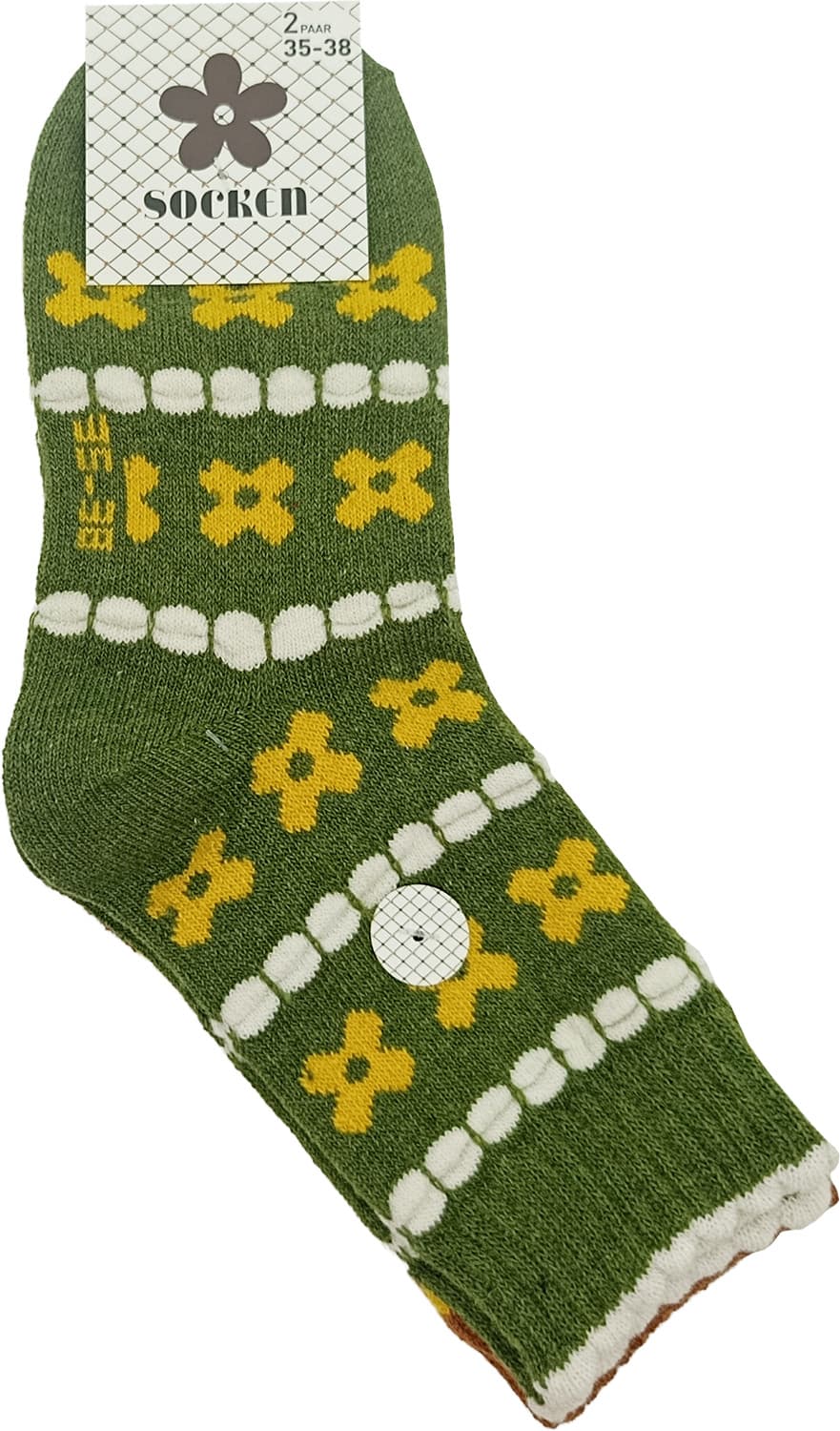 Damen Socken Blumendesign 2er Pack