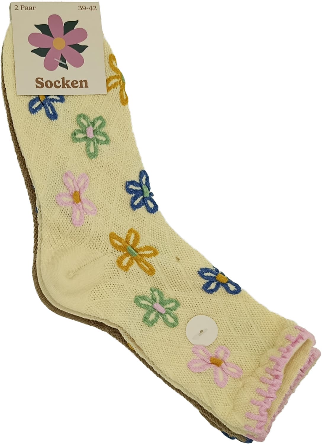 Damen Socken Flower 2er Pack