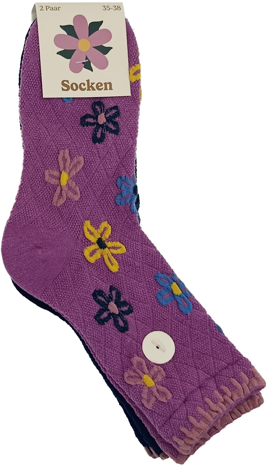 Damen Socken Flower 2er Pack