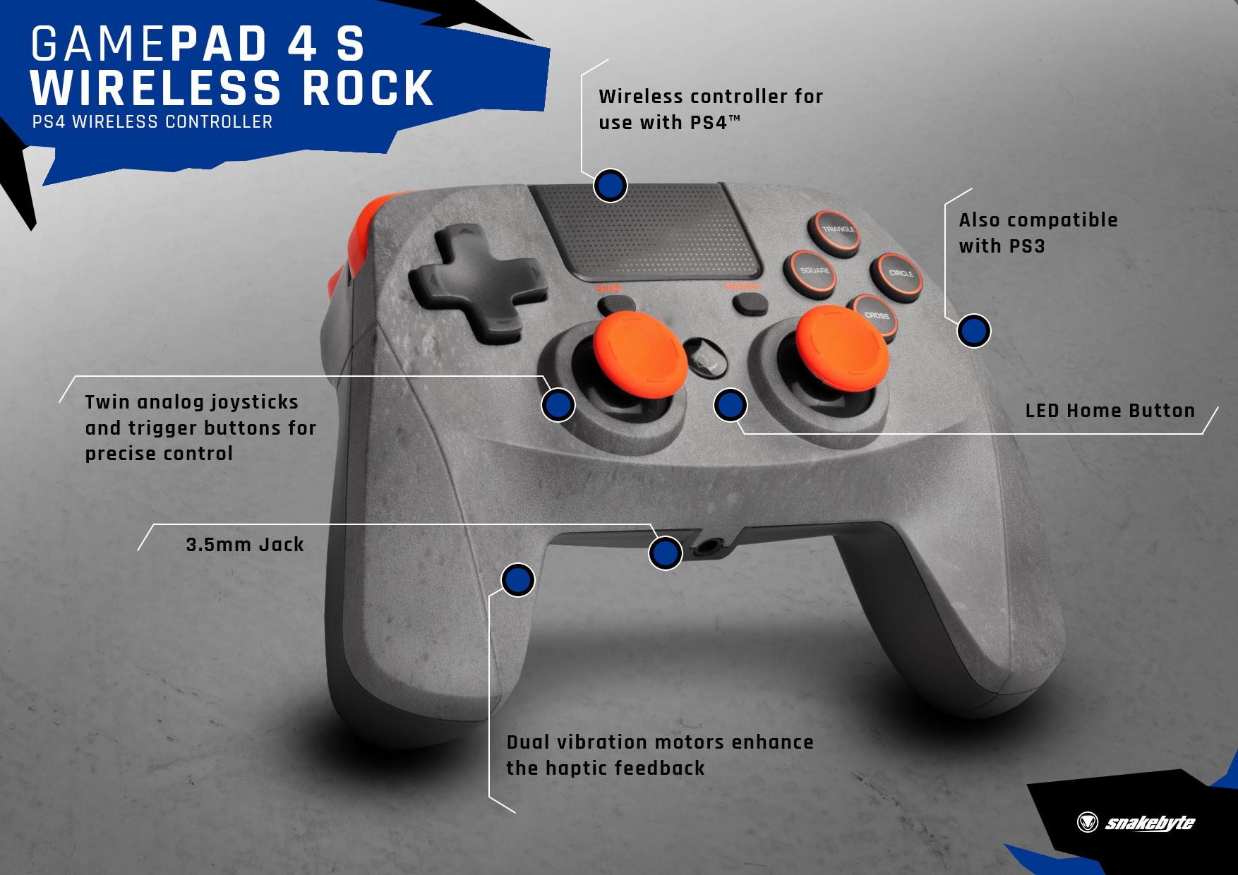 Produktbild snakebyte PS4 Game:Pad 4 S wireless Rock™ 3 von 6