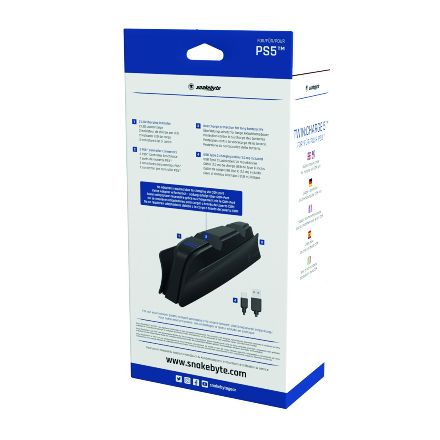 Produktbild snakebyte PS5 Twin:Charge 5™ black 6 von 6