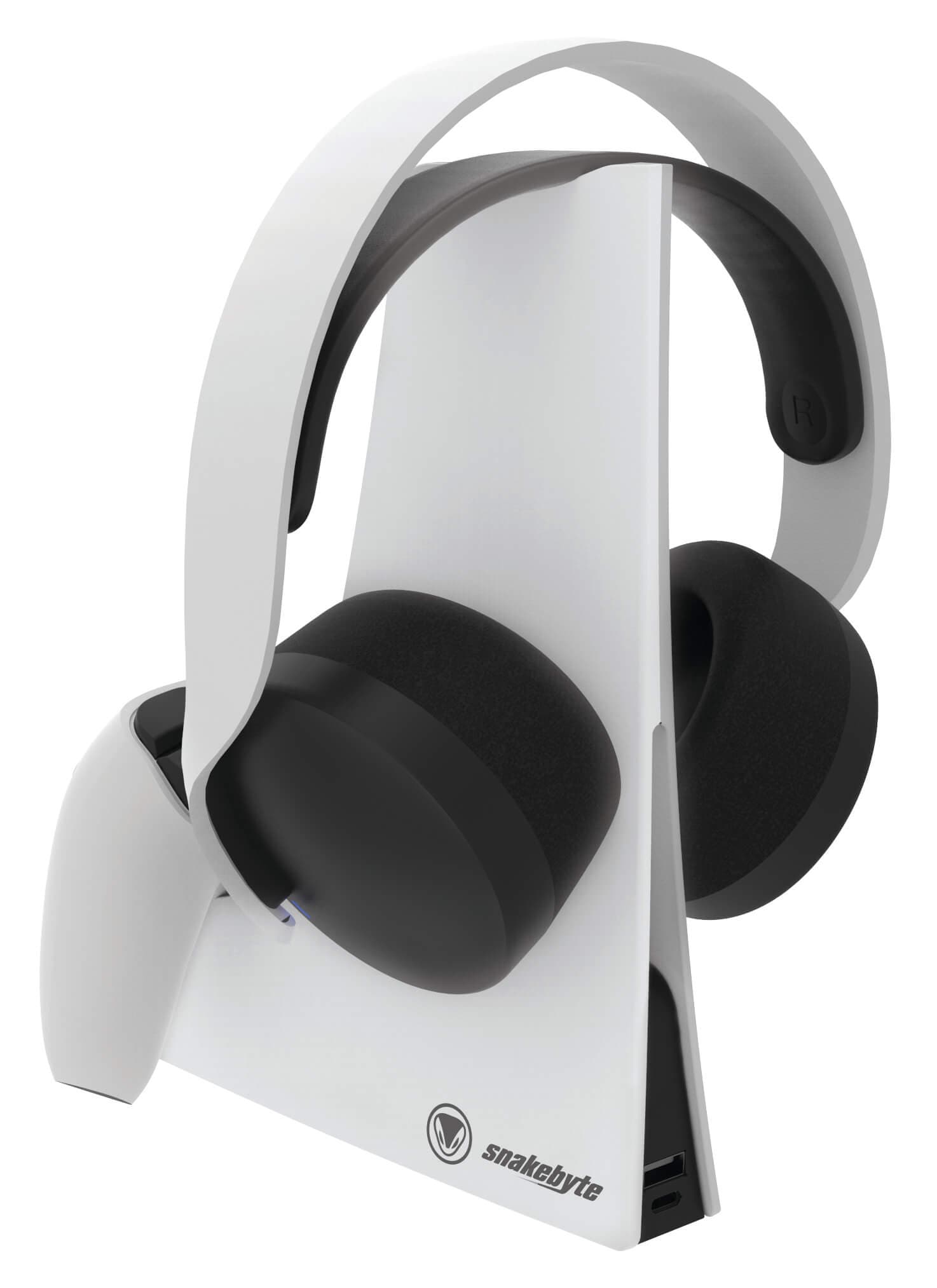 Produktbild snakebyte PS5 Dual Charge 5 & Headset Stand™ (white) 2 von 4