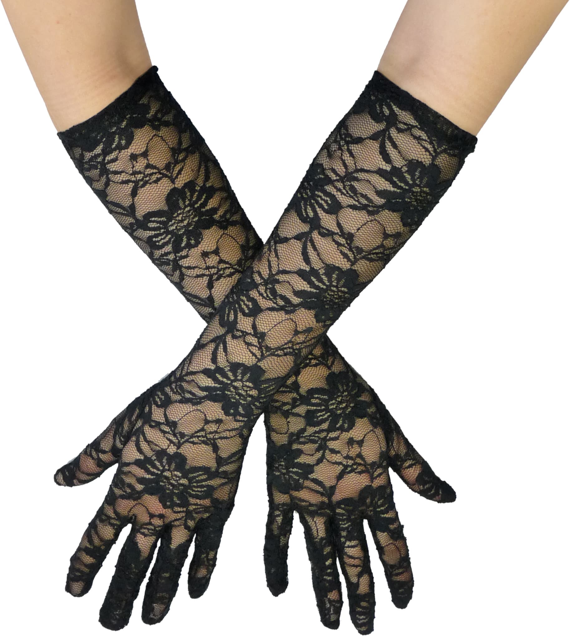 Makotex - Langhandschuh Spitze schwarz