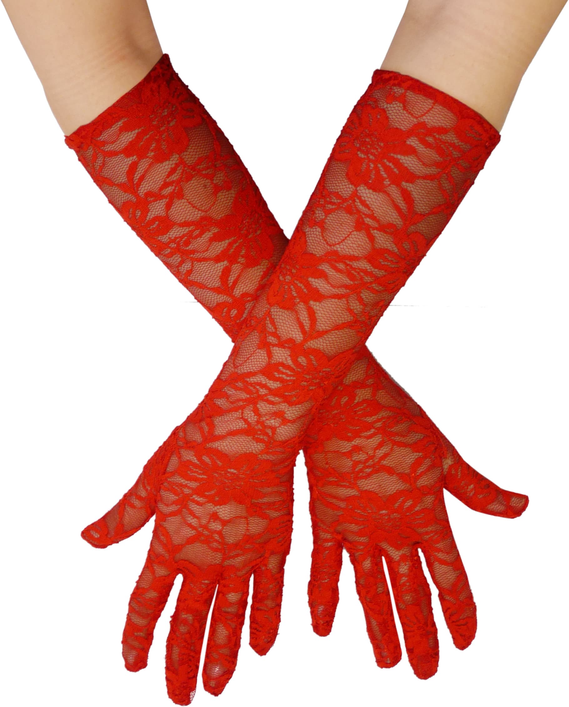 Makotex - Langhandschuh Spitze rot