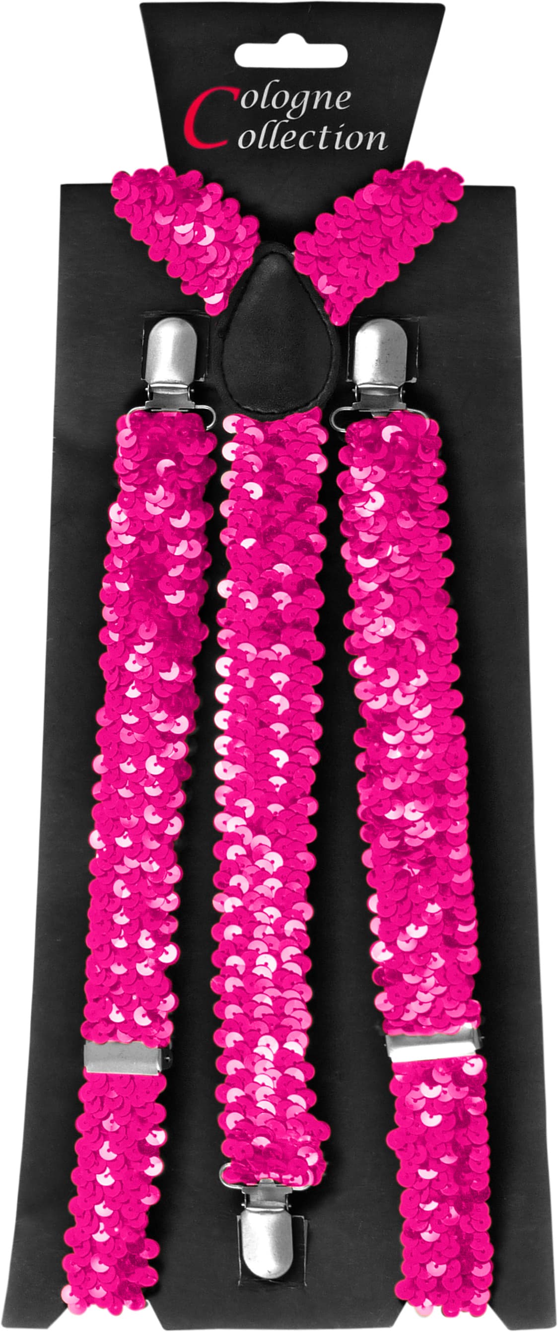 Makotex - Hosenträger Pailletten pink