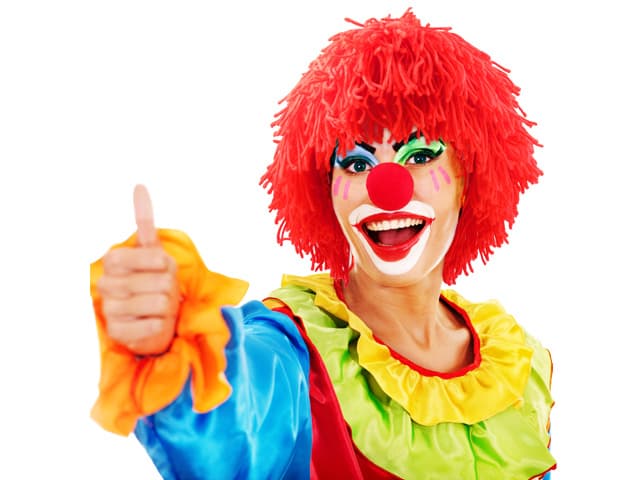 Makotex - Perücke Wolle Clown rot