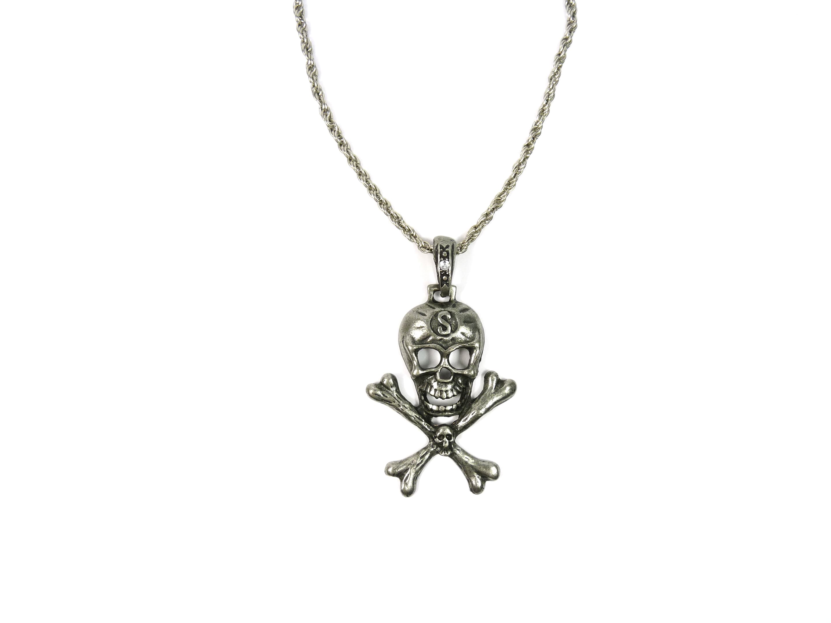Makotex - KETTE TOTENKOPF SILB-GR  992990569