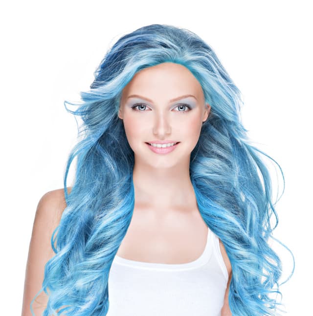 Makotex - PERUECKE LANG HELLBLAU  998989059