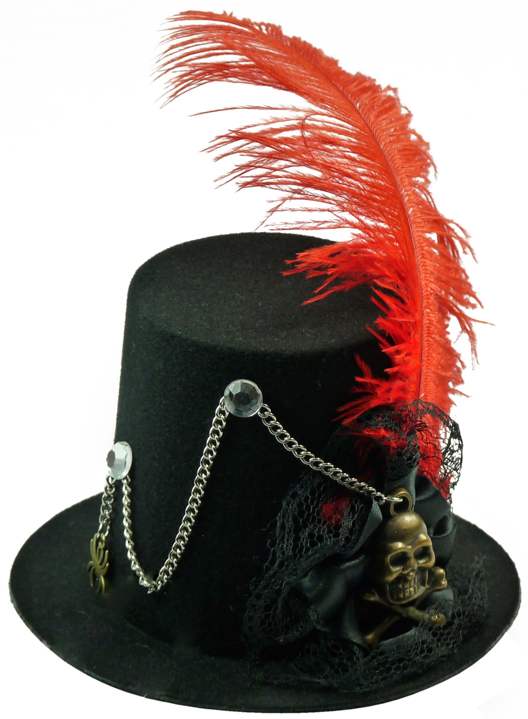 Makotex - Minihut Halloween Totenkopf Feder 995989879