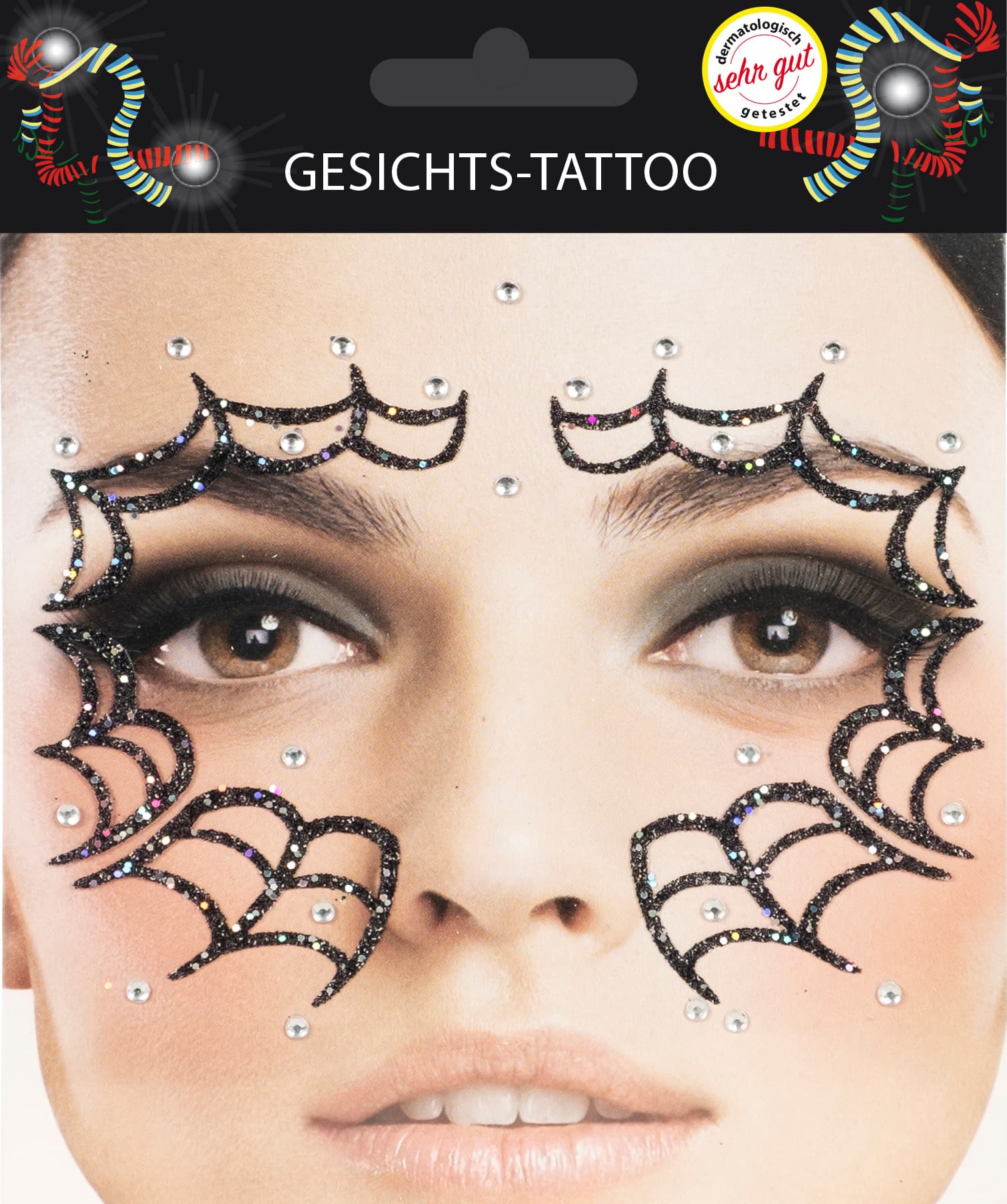 Makotex - Gesichts-Tattoo Spinnennetz 998987879-4