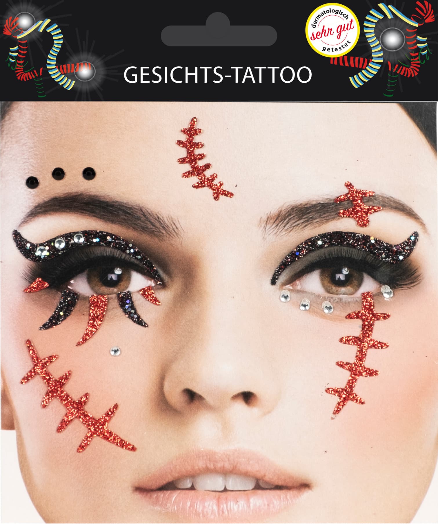 Makotex - Gesichts-Tattoo Narben 998987879-2