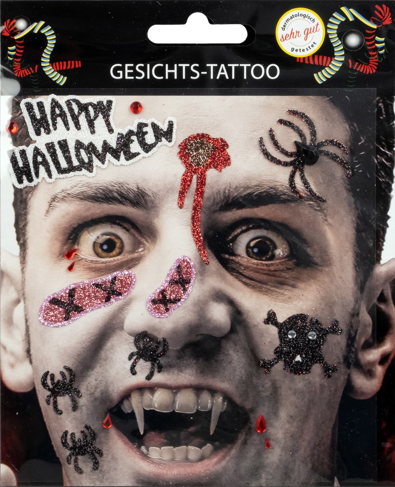 Makotex - Gesichts-Tattoo Halloween Vampir 996987879-1
