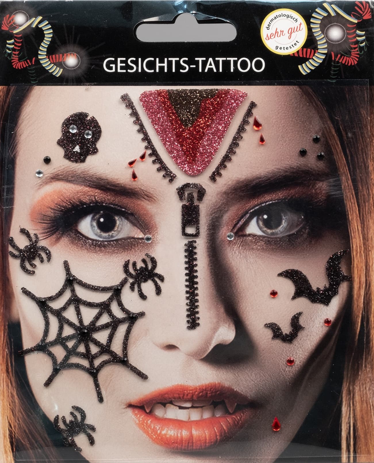 Makotex - Gesichts-Tattoo Halloween Blut 996987879-2