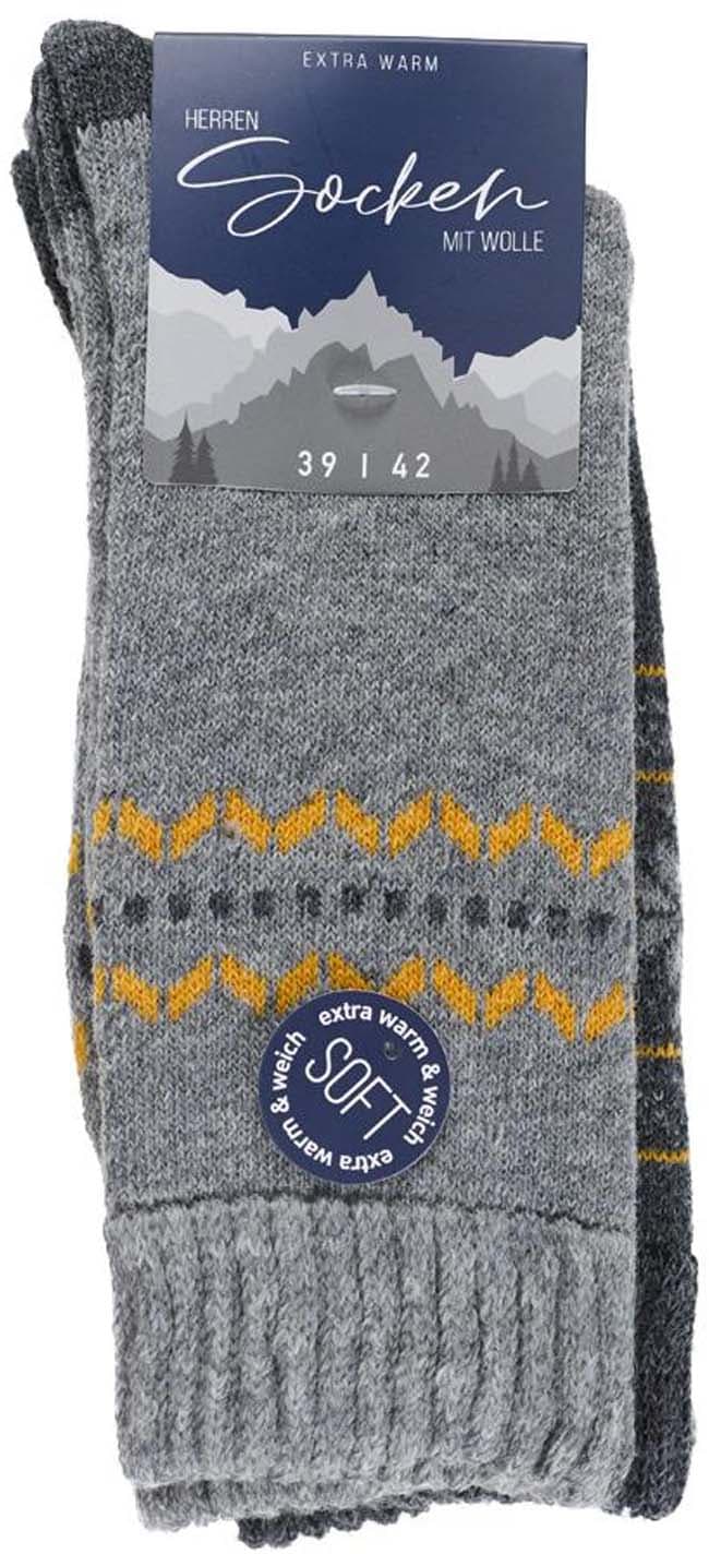 Herren Wintersocken mit Wolle 2er Pack