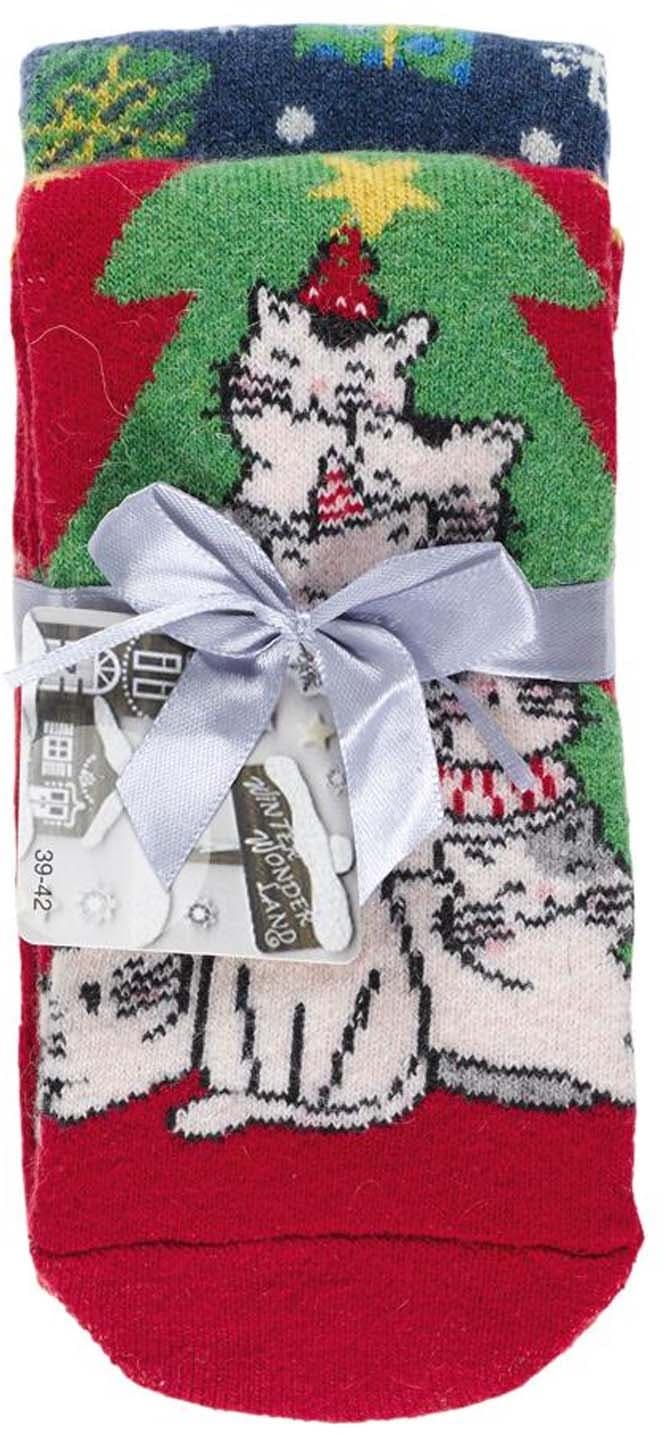 Damen Winter X-Mas Motivsocken 2er Pack