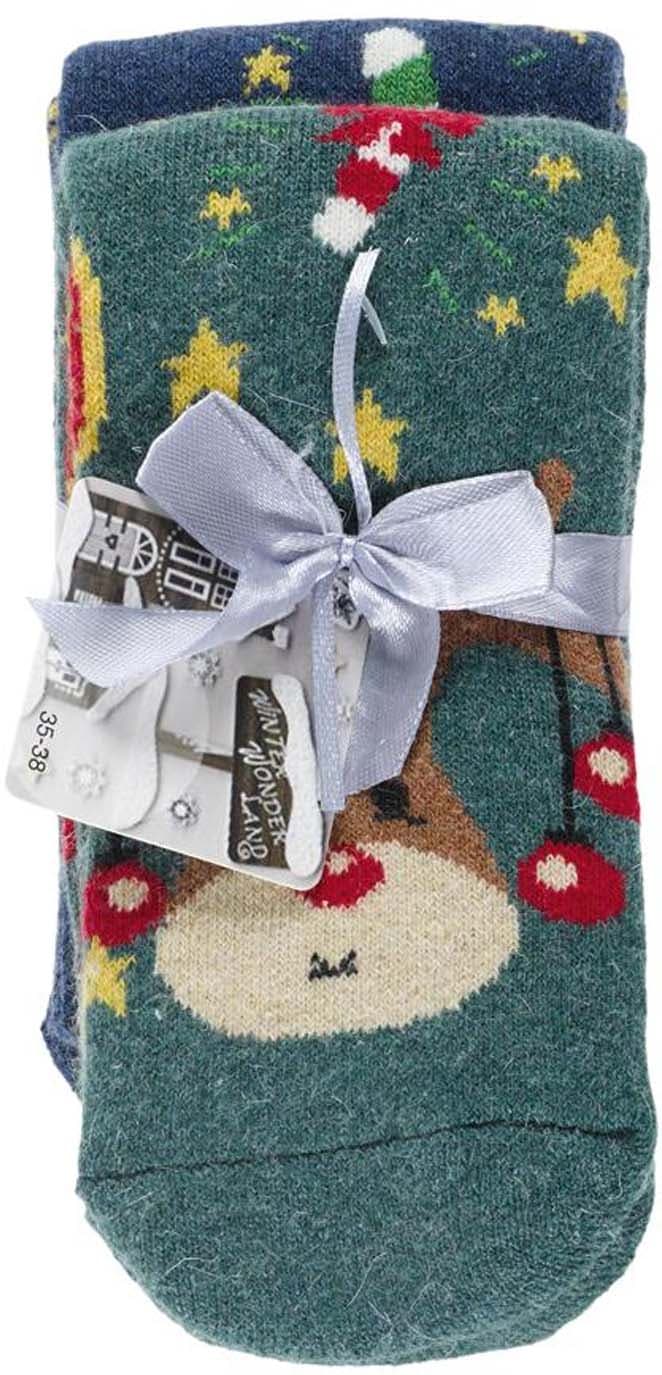 Damen Winter X-Mas Motivsocken 2er Pack