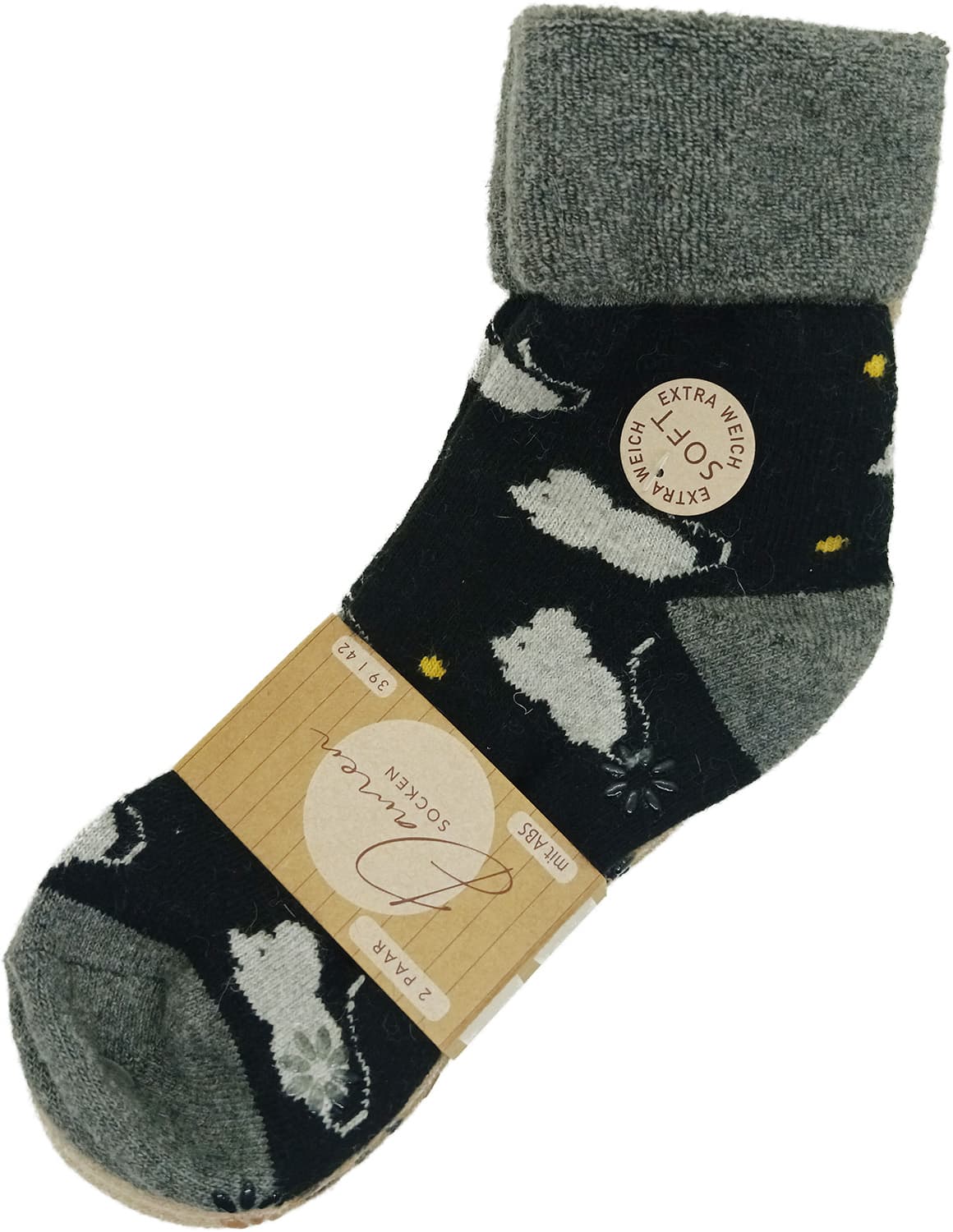 Damen ABS-Kuschelsocken 2er Pack
