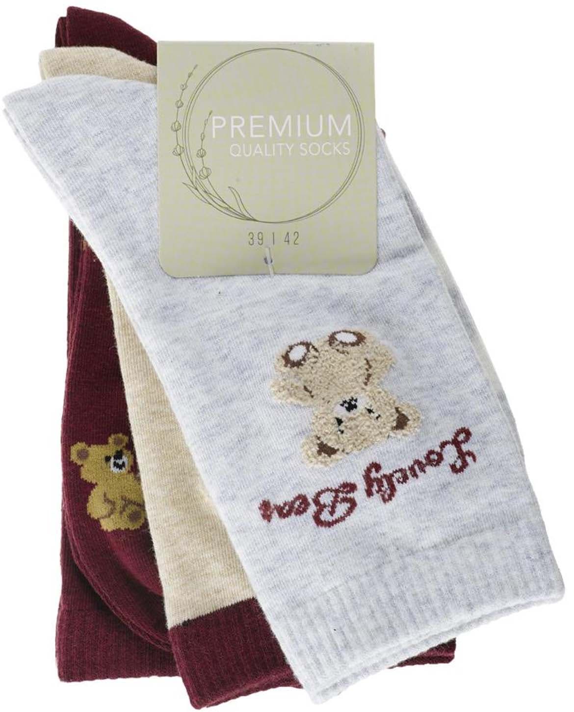 Damen Socken Teddy 3er Pack