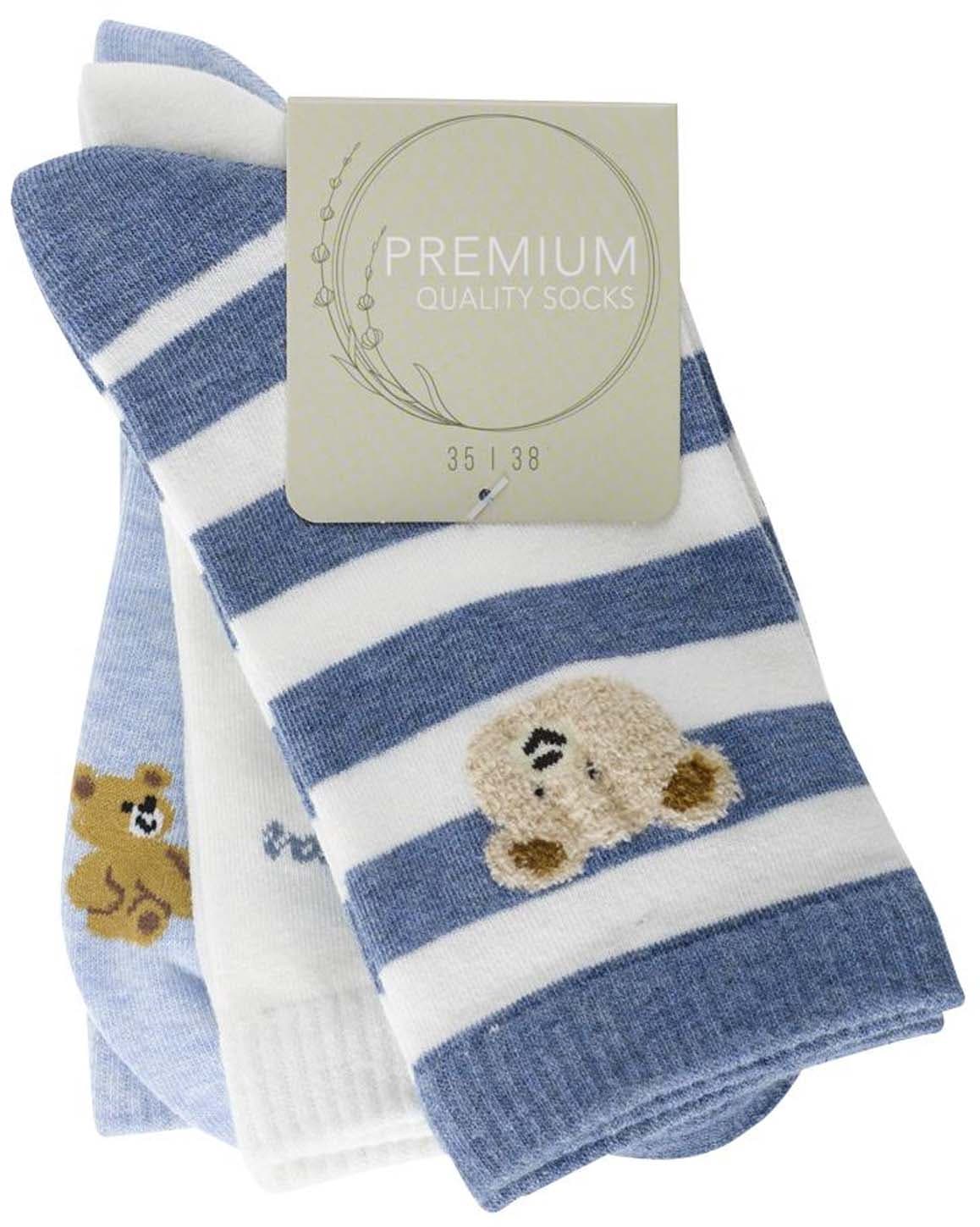 Damen Socken Teddy 3er Pack
