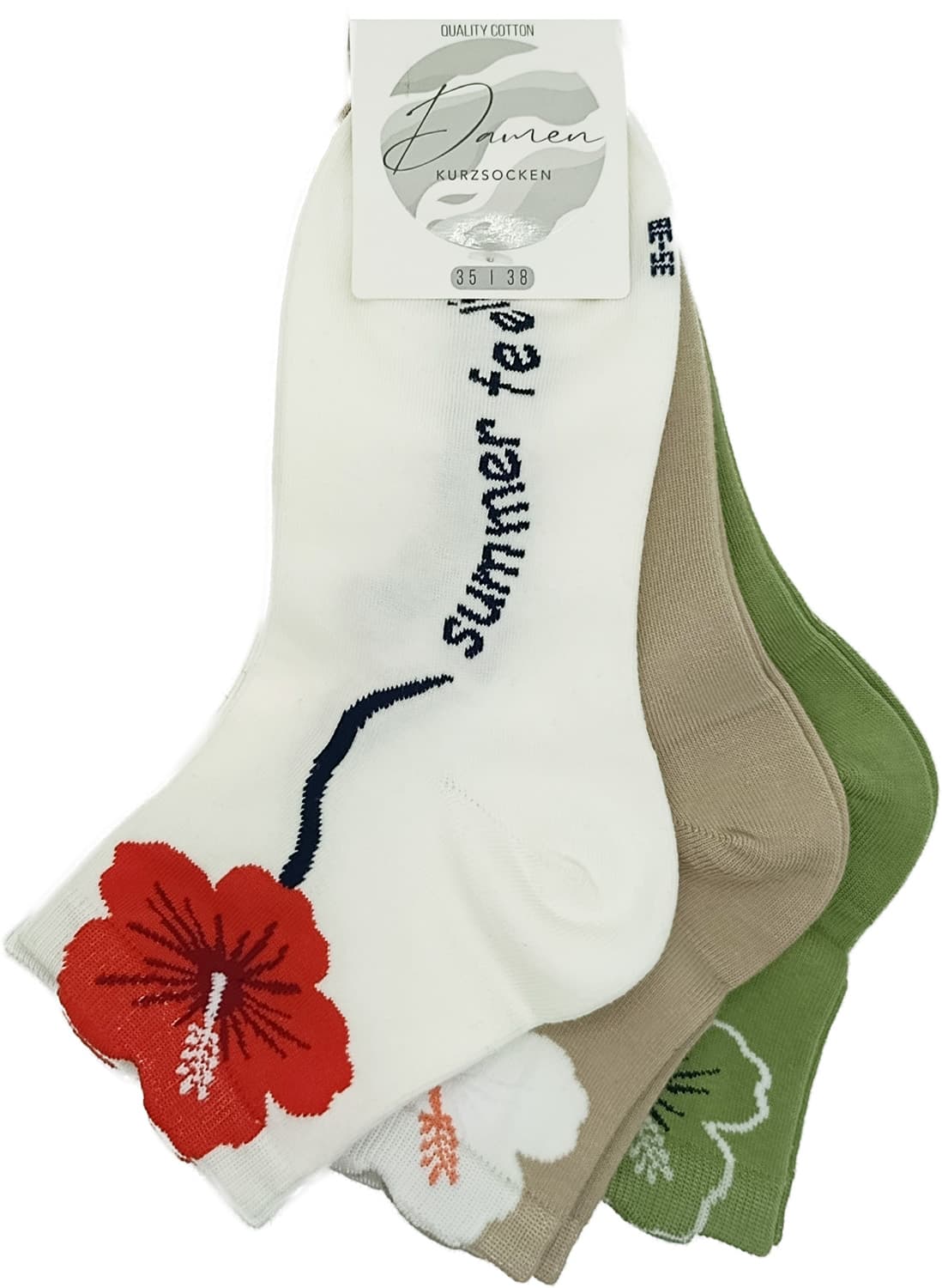 Damen Kurzsocken Beautiful 3er Pack