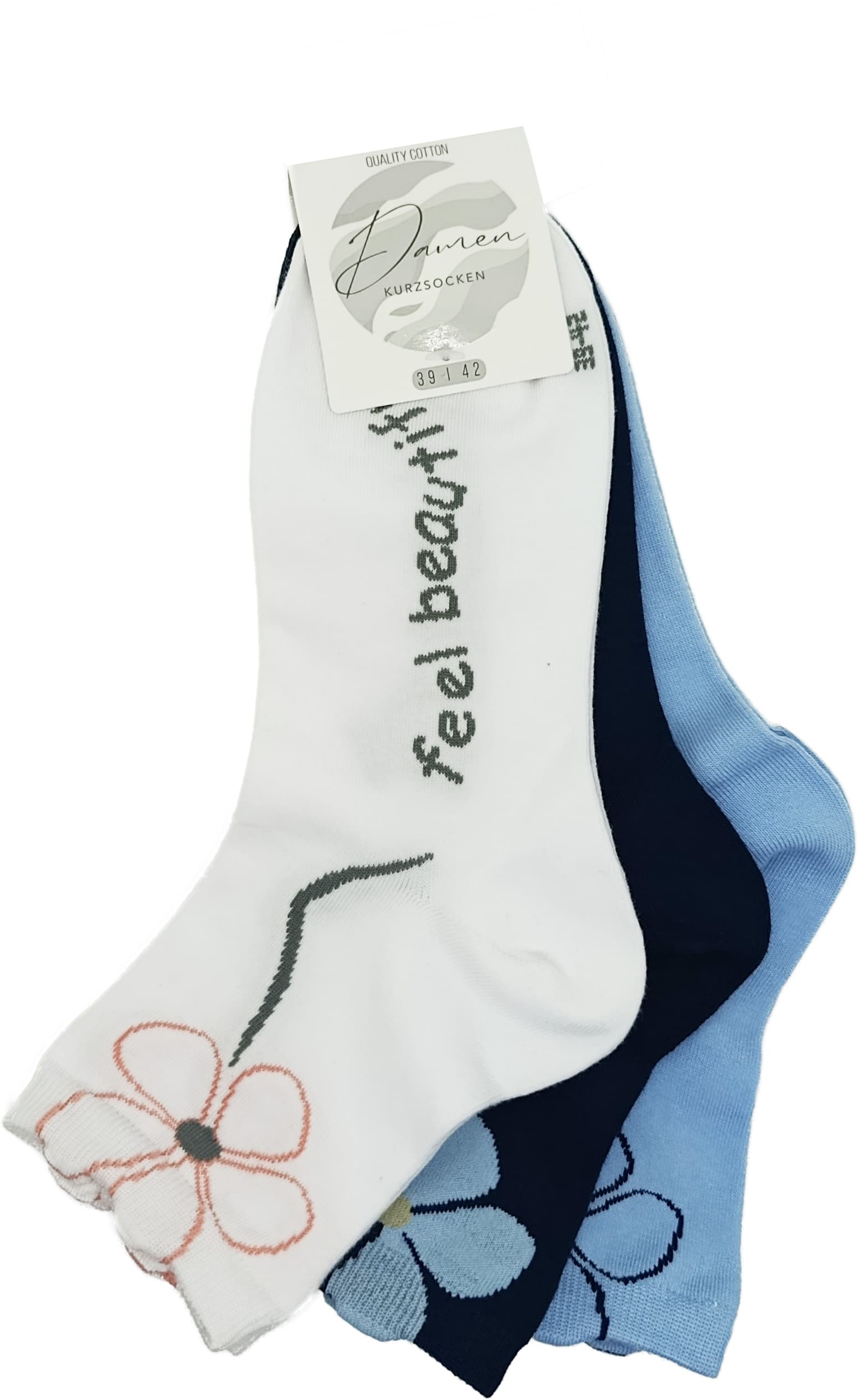 Damen Kurzsocken Beautiful 3er Pack