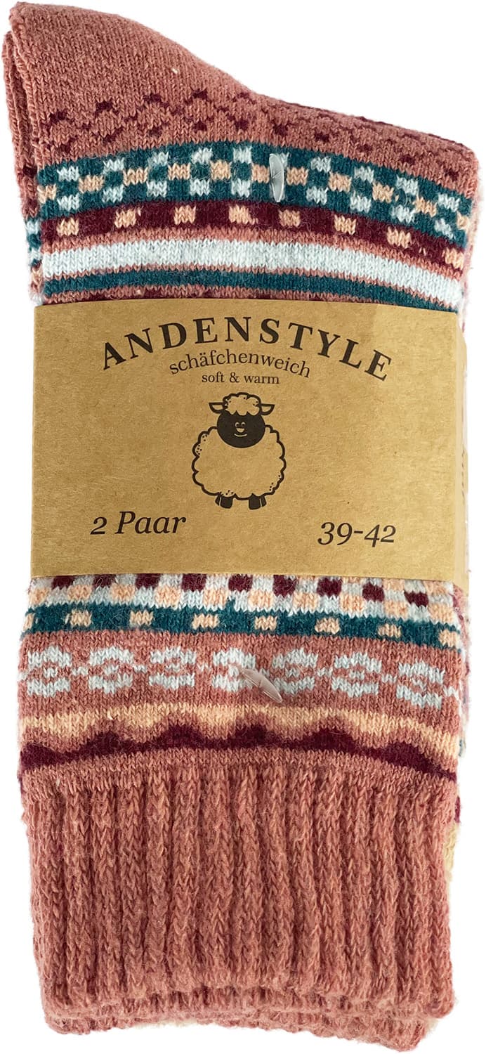 Damen Wintersocken Andenstyle 2er Pack