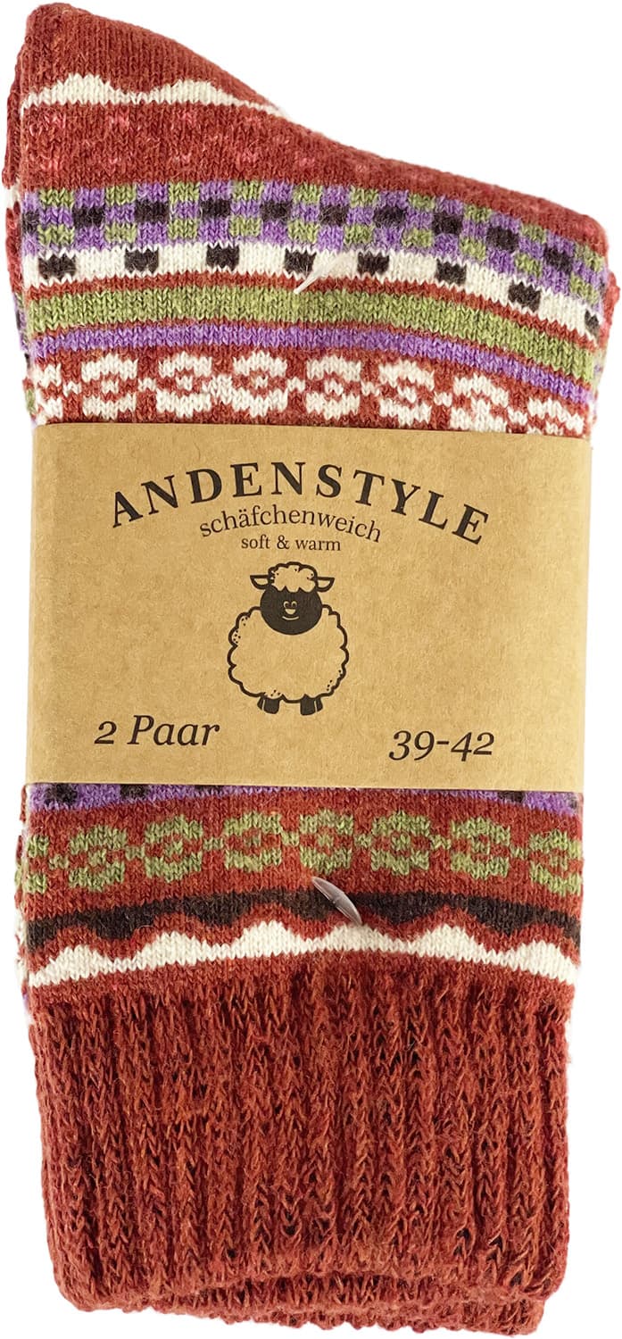 Damen Wintersocken Andenstyle 2er Pack