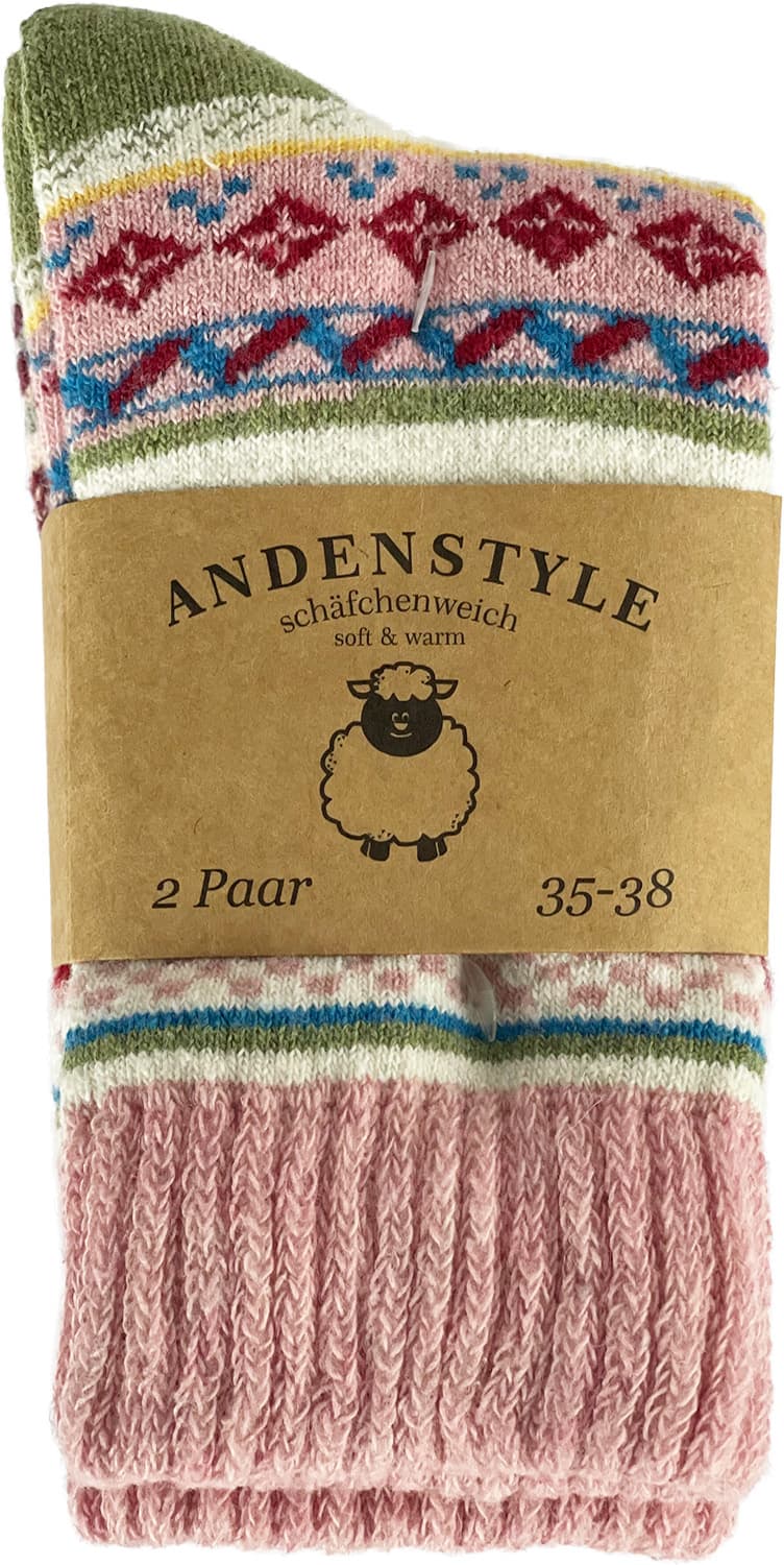Damen Wintersocken Andenstyle 2er Pack