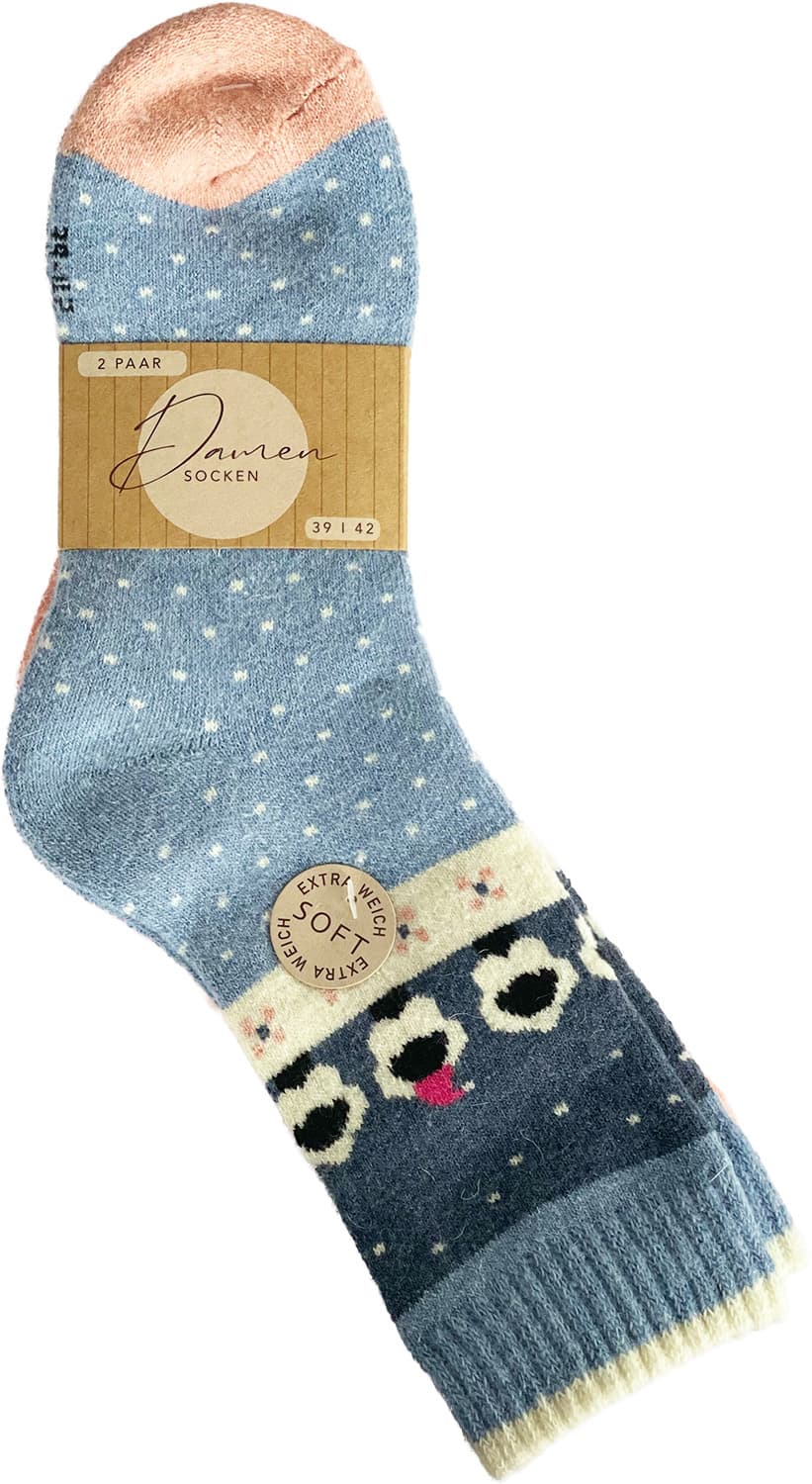 Damen Socken mit Schafwolle 2er Pack