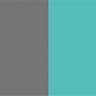 dunkelgrau und türkis