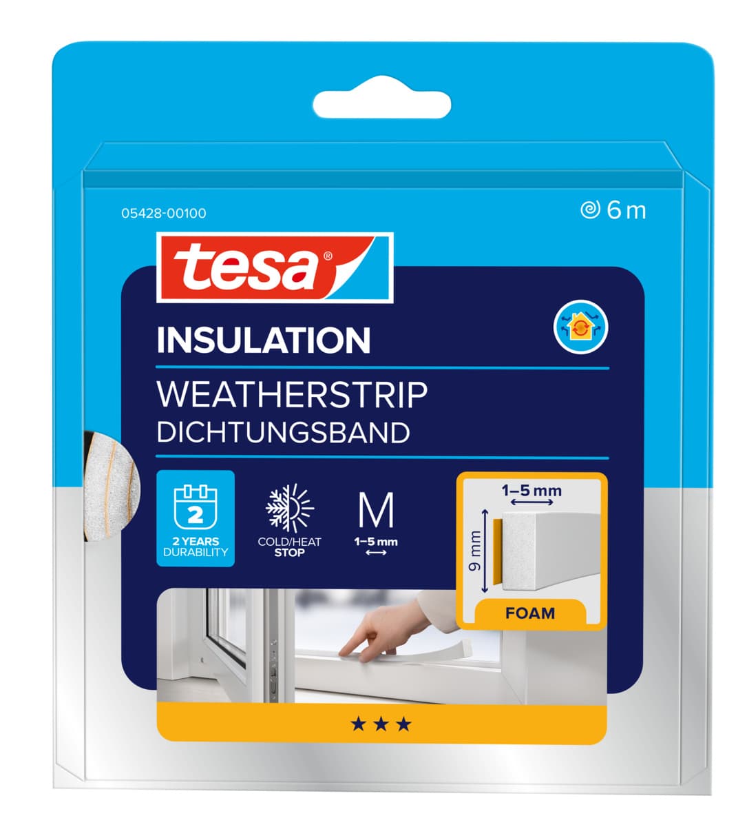 tesa Insulation®  Fenster- und Türdichtungsband, weiß
