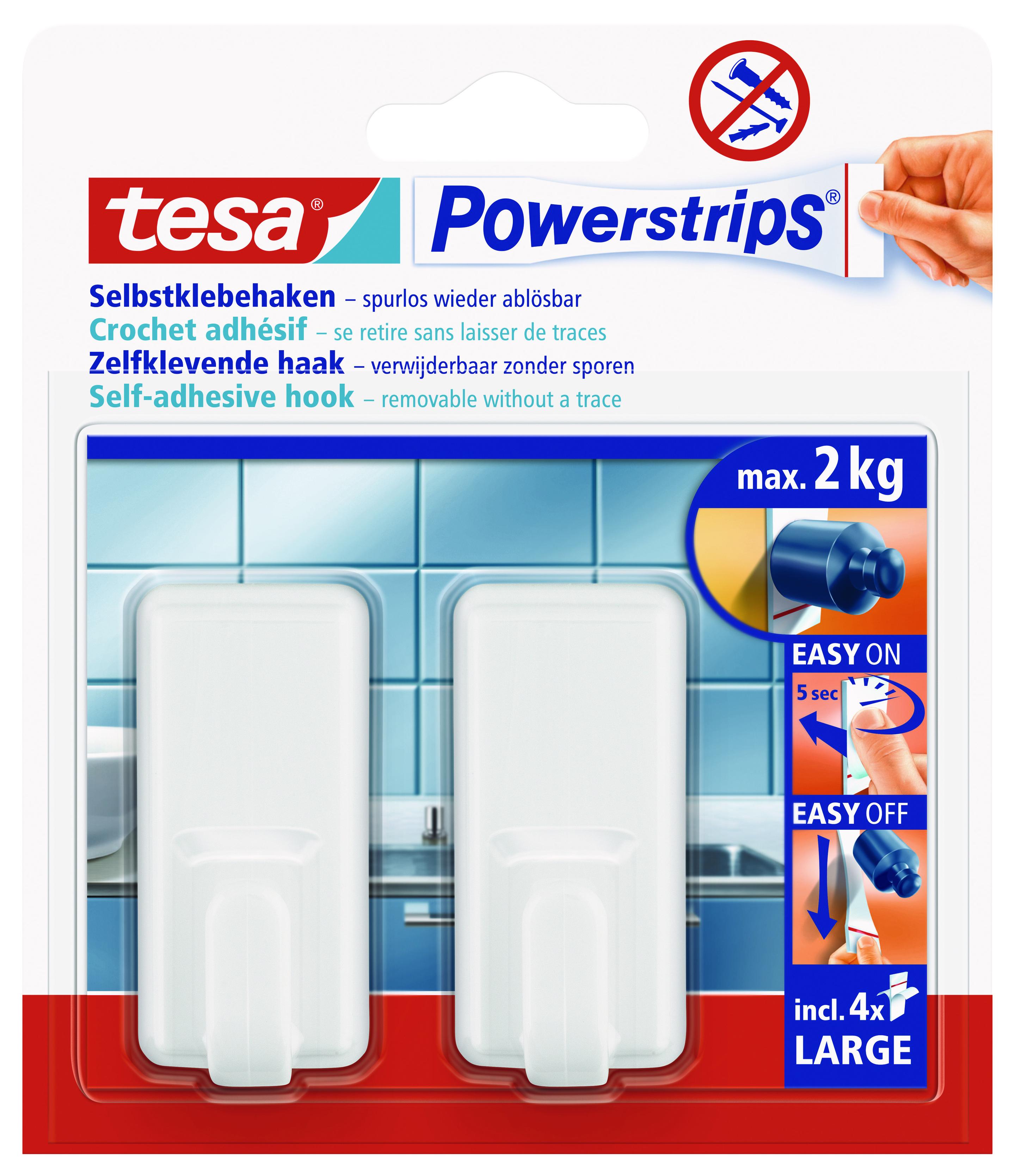 tesa®Powerstrips® Haken Large Classic weiß