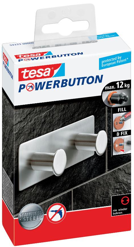 tesa Powerbutton® Doppelhaken Classic Blister