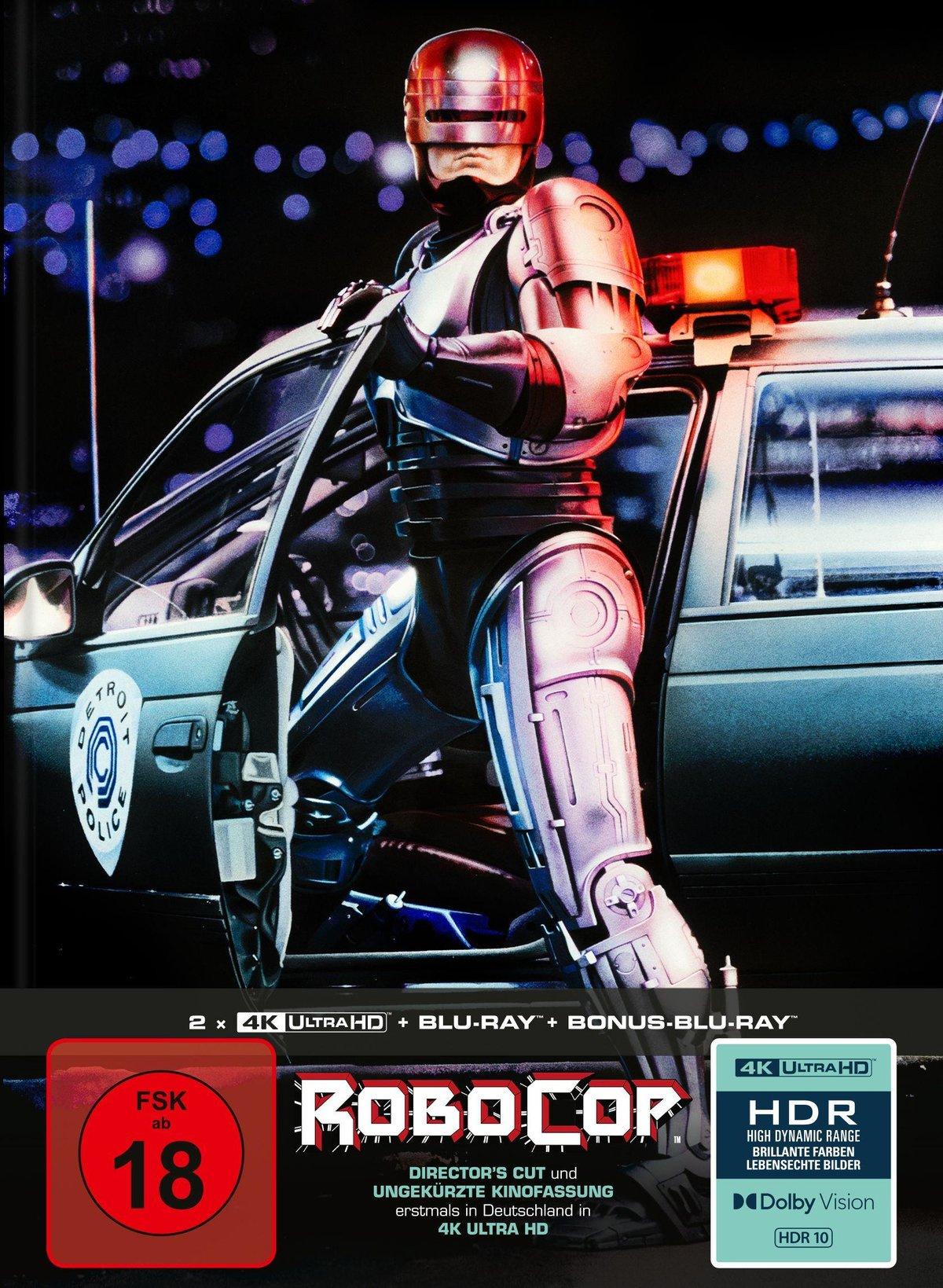 RoboCop - 4-Disc Limited Collector's Mediabook (Director's Cut + Kinofassung, UHD + Blu-ray)