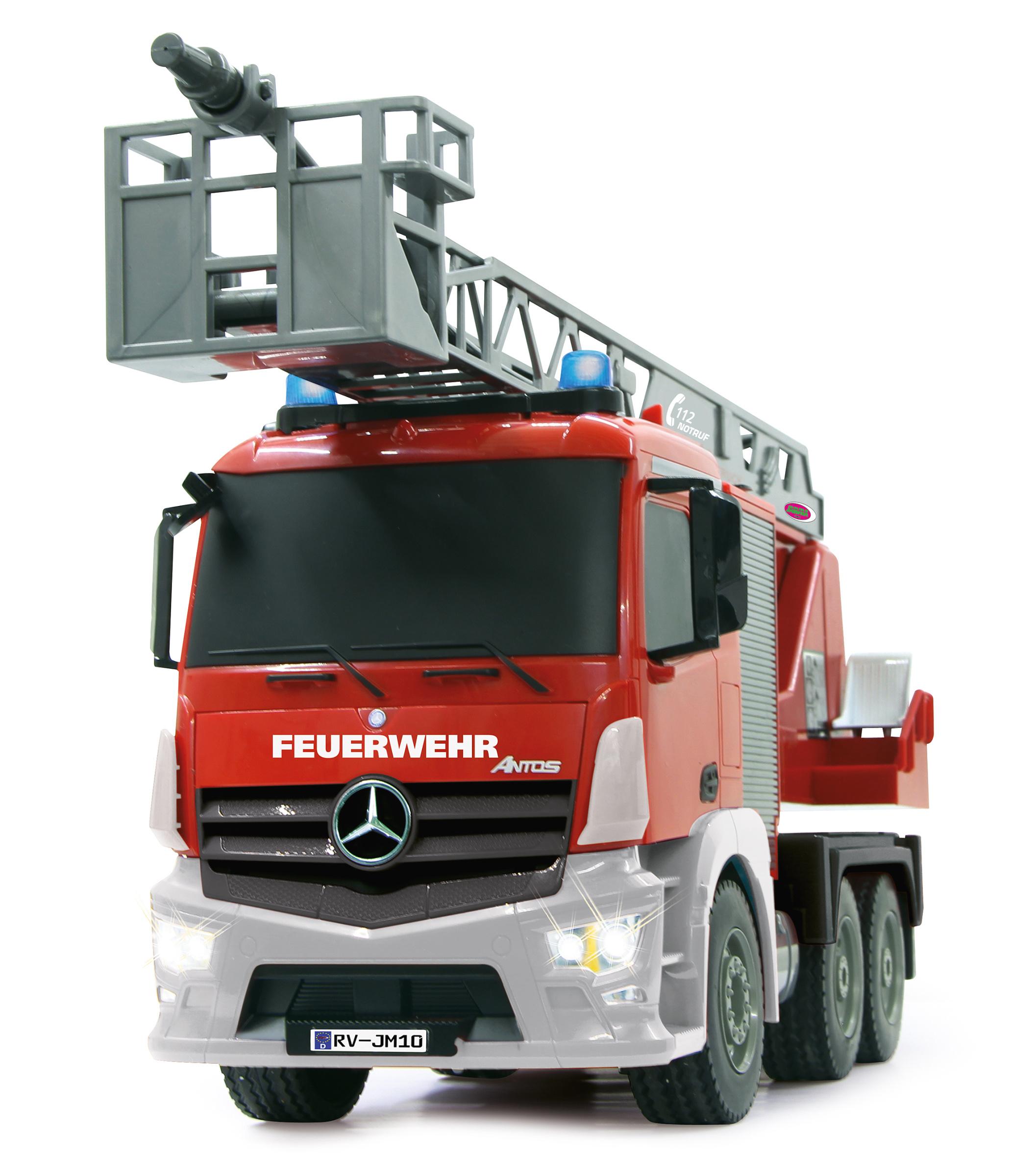 Produktbild Jamara Feuerwehr Drehleiter Mercedes-Benz Antos 1:20 2,4GHz mit Spritzfunktion  404960 2 von 7